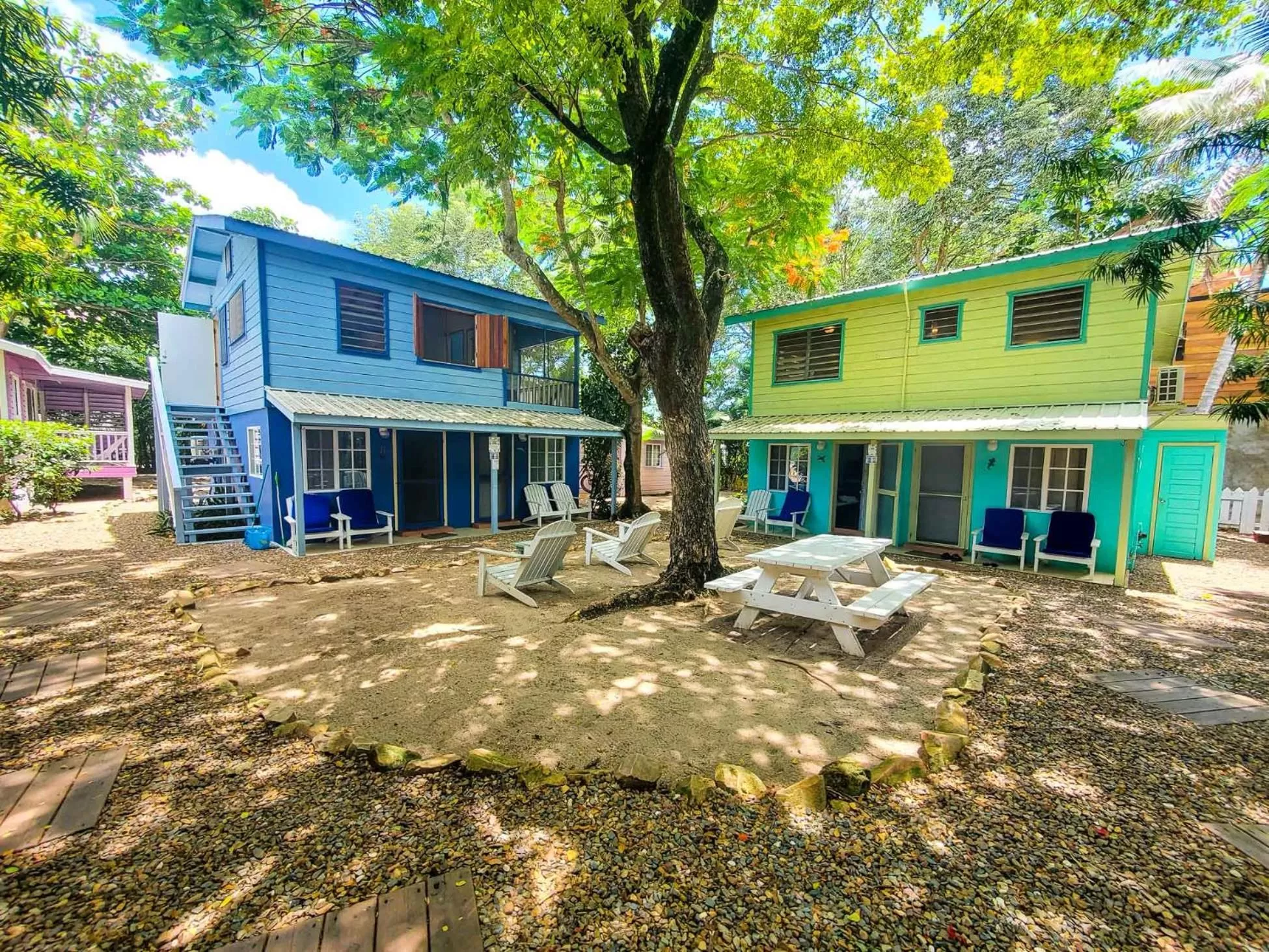 Inner courtyard view, Property Building in Placencia Villas