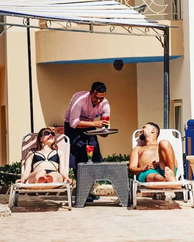 Swimming pool in King Tut Aqua Park Beach Resort