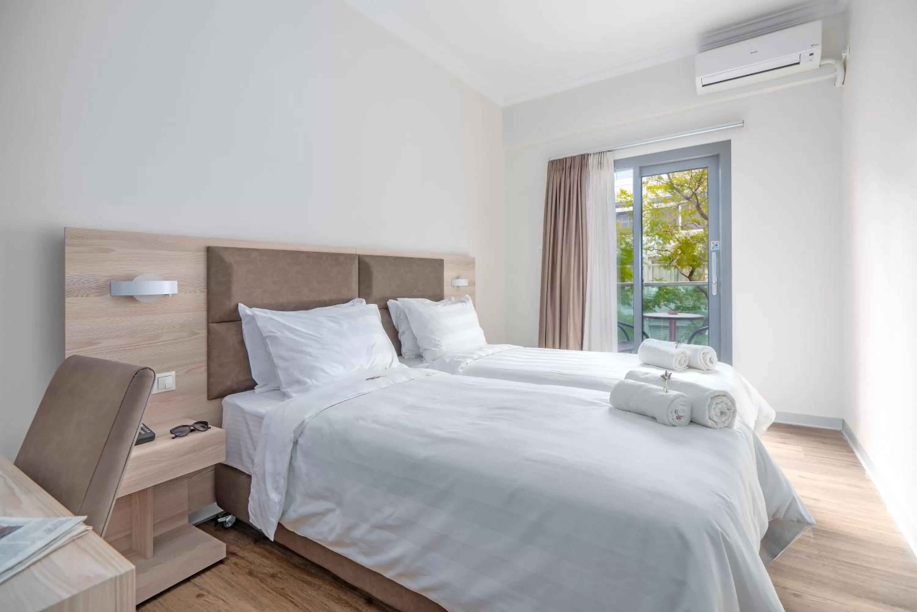 Bed in Attalos Hotel