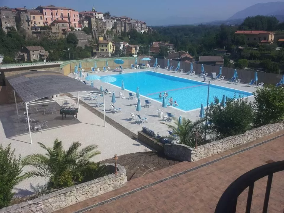 Pool view in Le Rocce