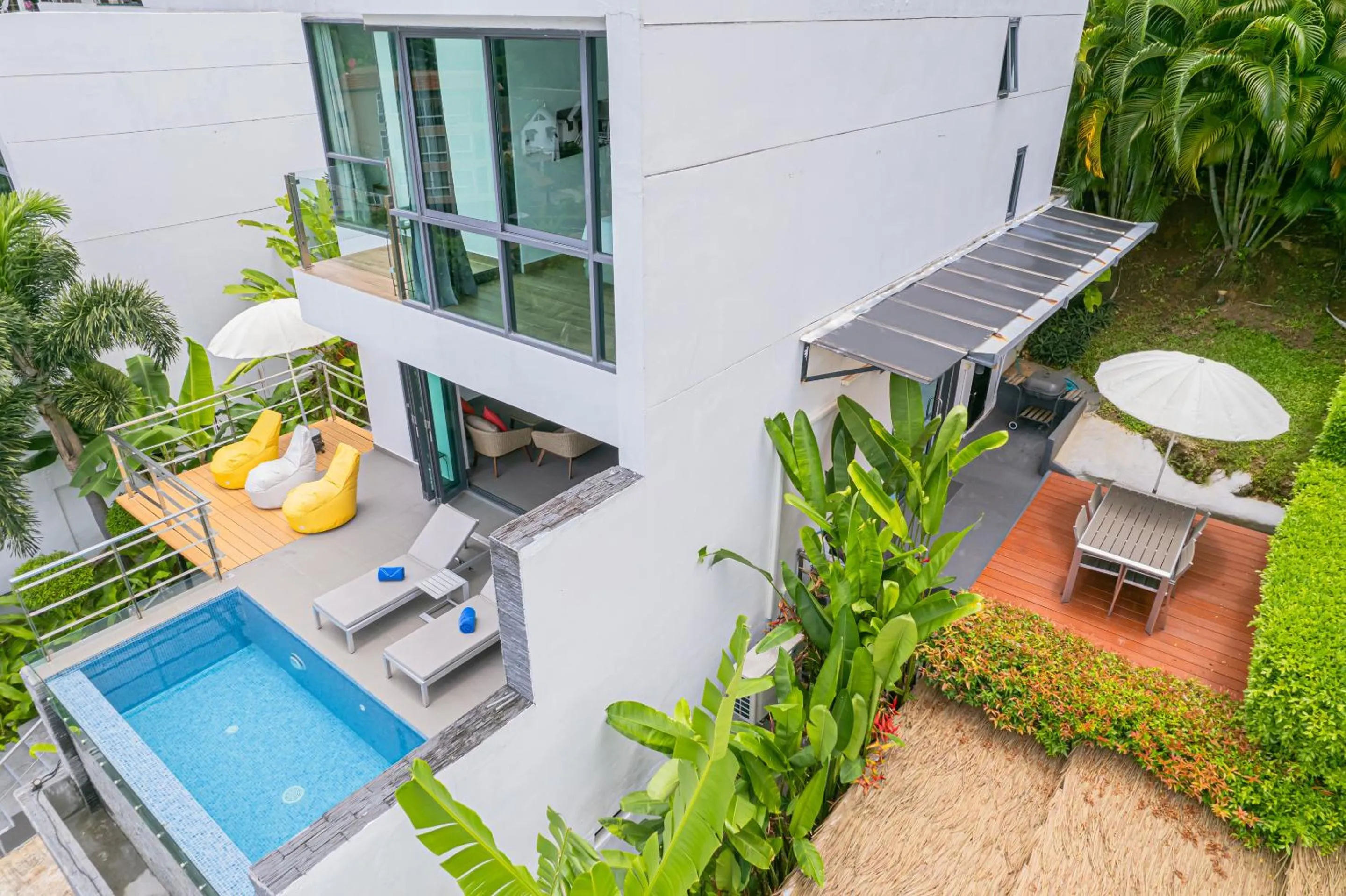 Bird's eye view in Baan Saint-Tropez Seaview Villas Kata Beach