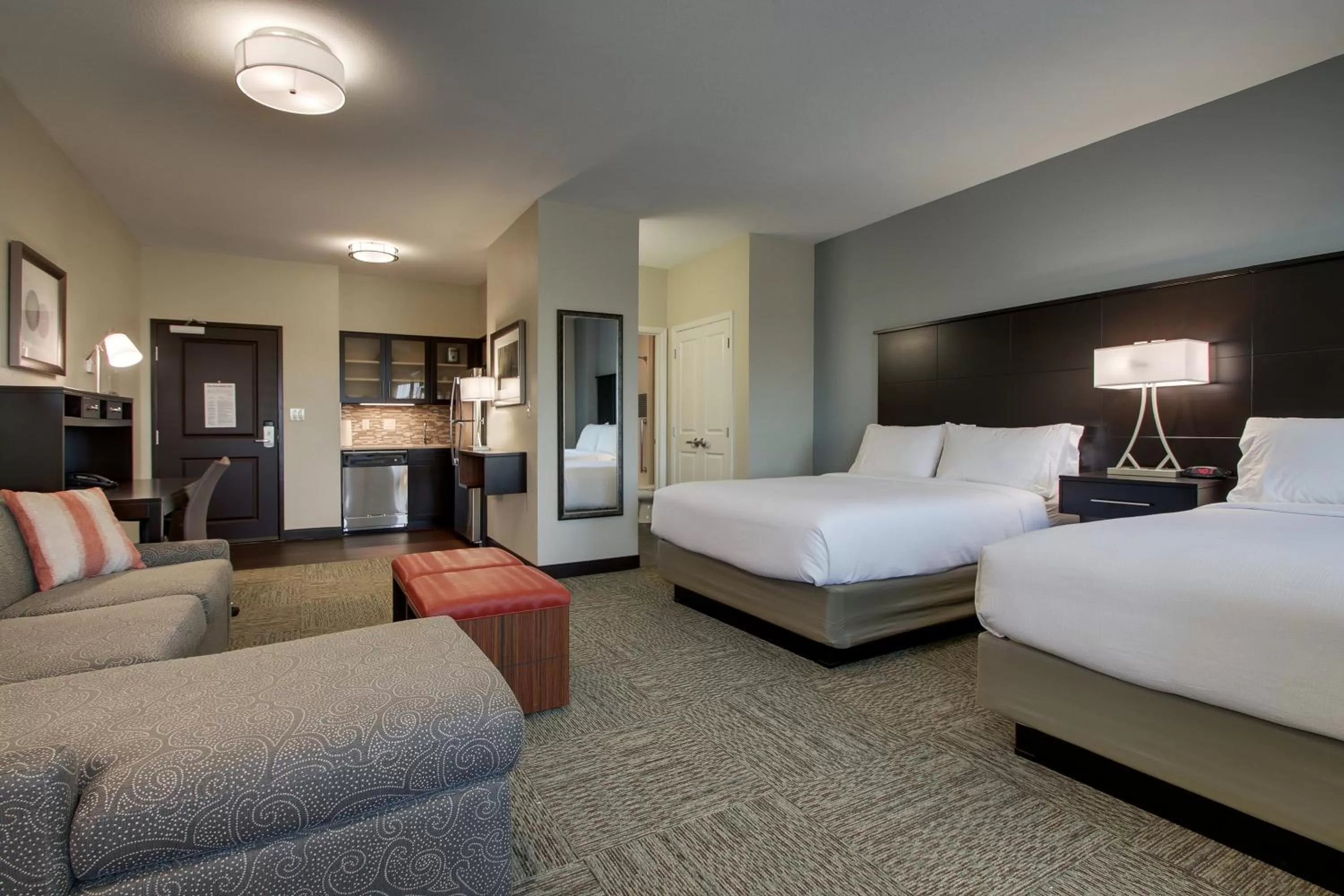 Queen Studio with Two Queen Beds - Hearing Accessible - Non-Smoking in Staybridge Suites Plano - The Colony, an IHG Hotel