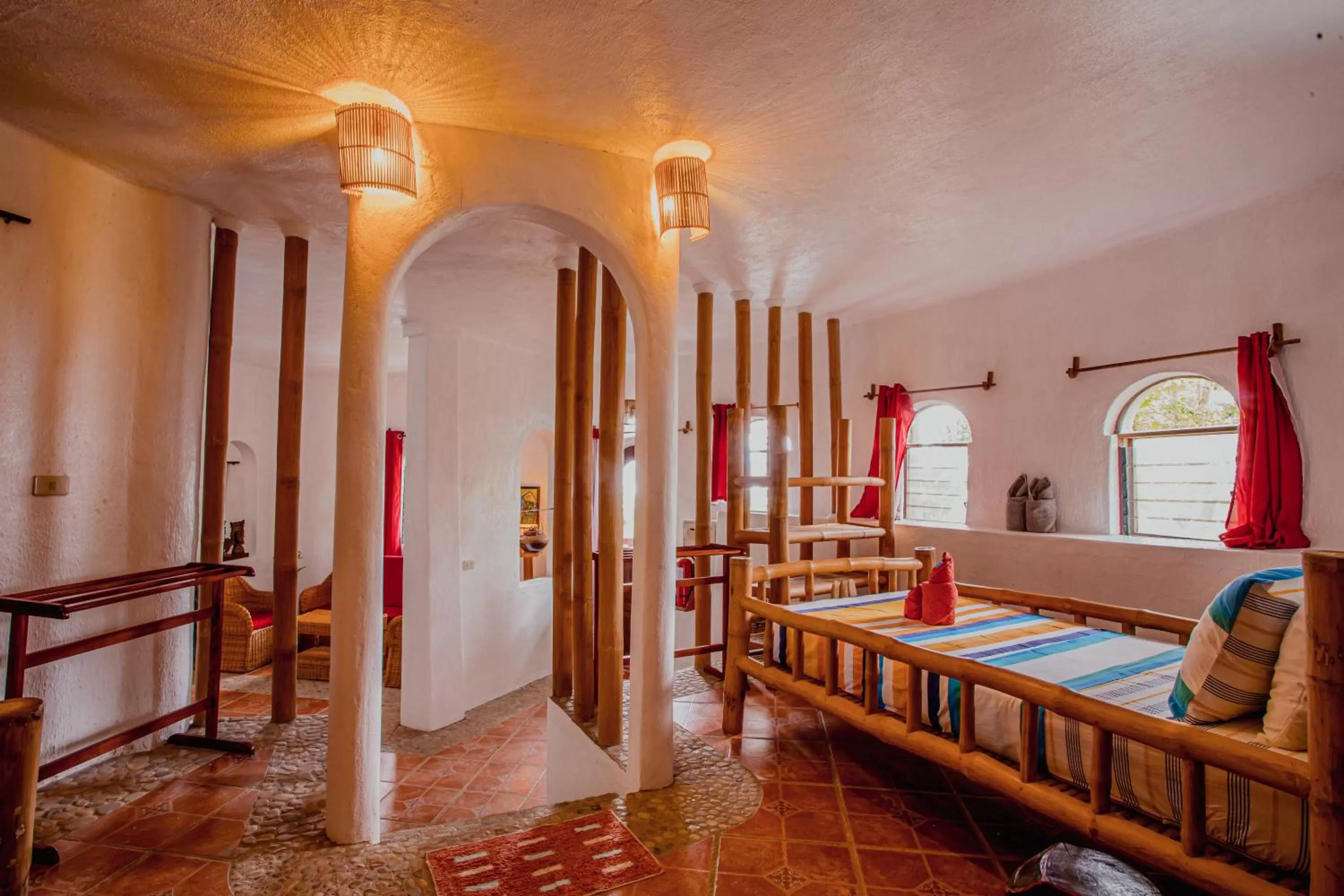 Bed in Atremaru Jungle Retreat