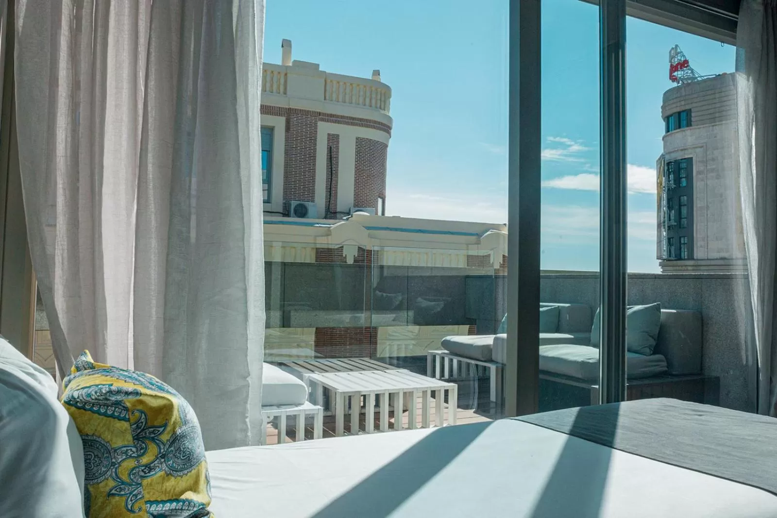Balcony/Terrace, Bed in Gran View Apartments