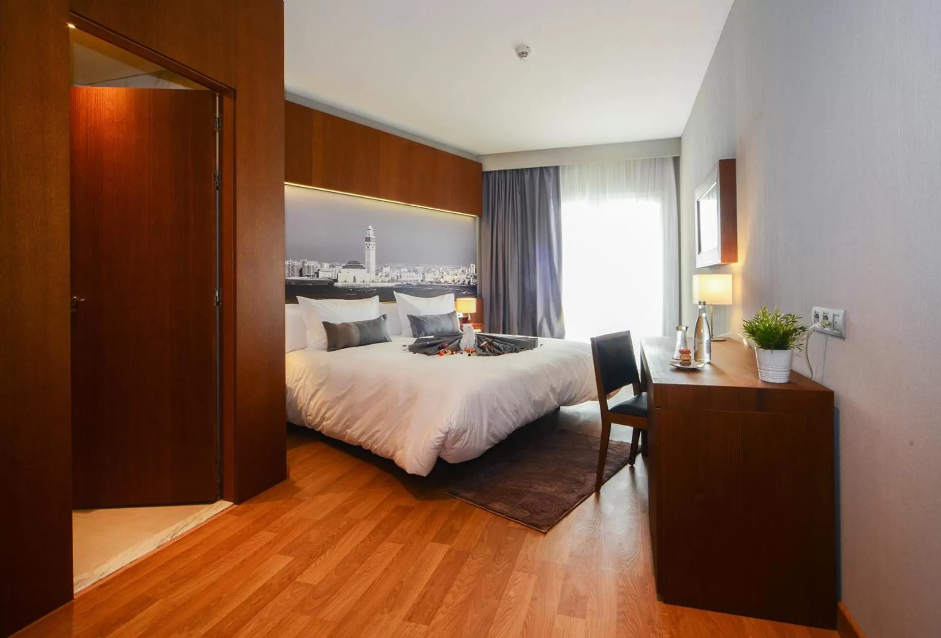 Bedroom, Bed in Golden Star Casablanca