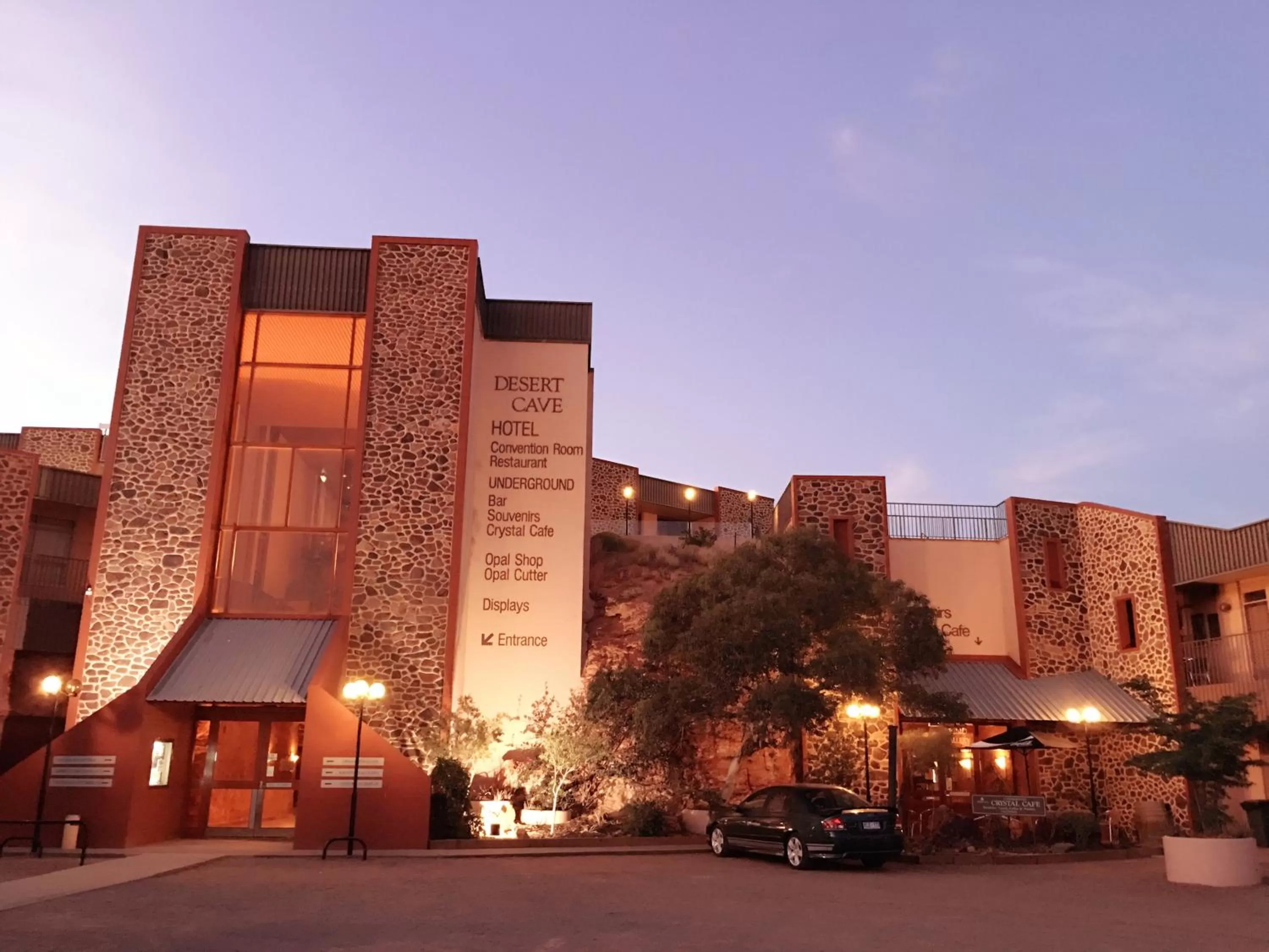 Facade/entrance in Desert Cave Hotel