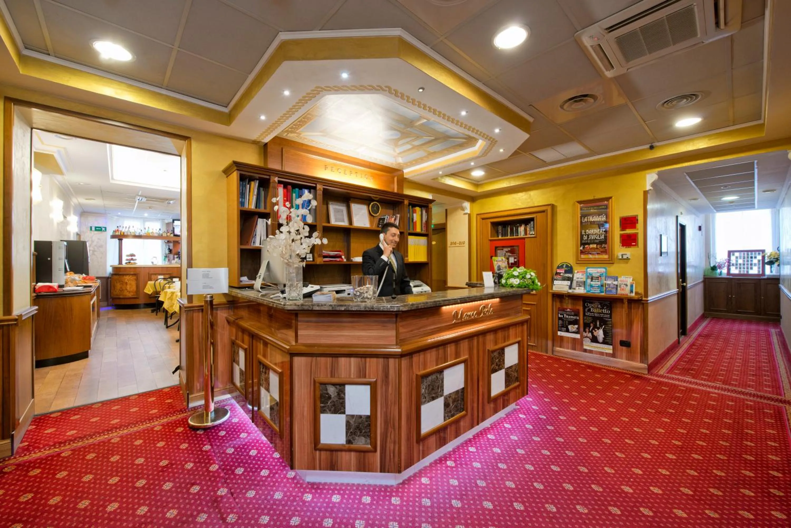 Lobby or reception in Hotel Marco Polo Rome