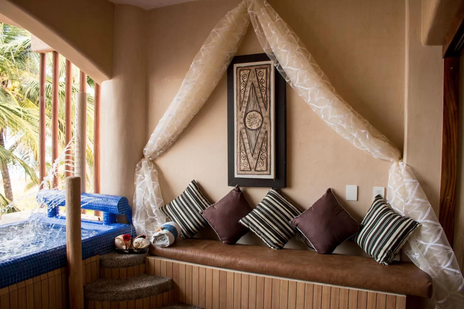 Seating area in Hotel Villas Punta Blanca