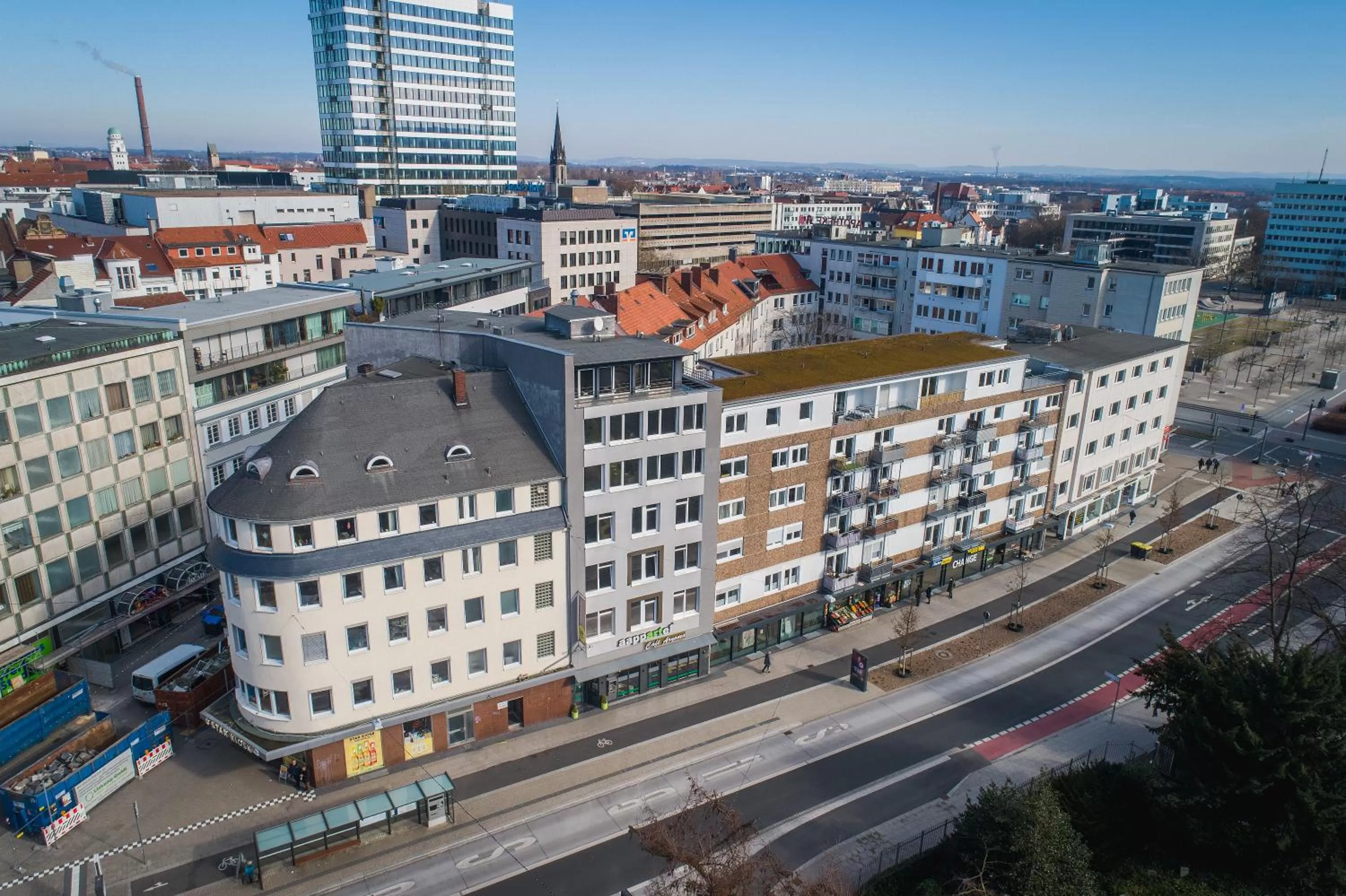 Bird's eye view in Aappartel City Center - kontaktloser Check-in 24h