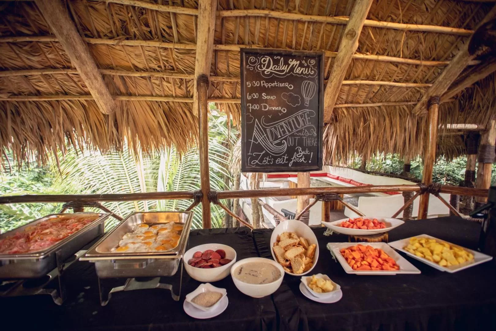 Breakfast in Dominican Tree House Village