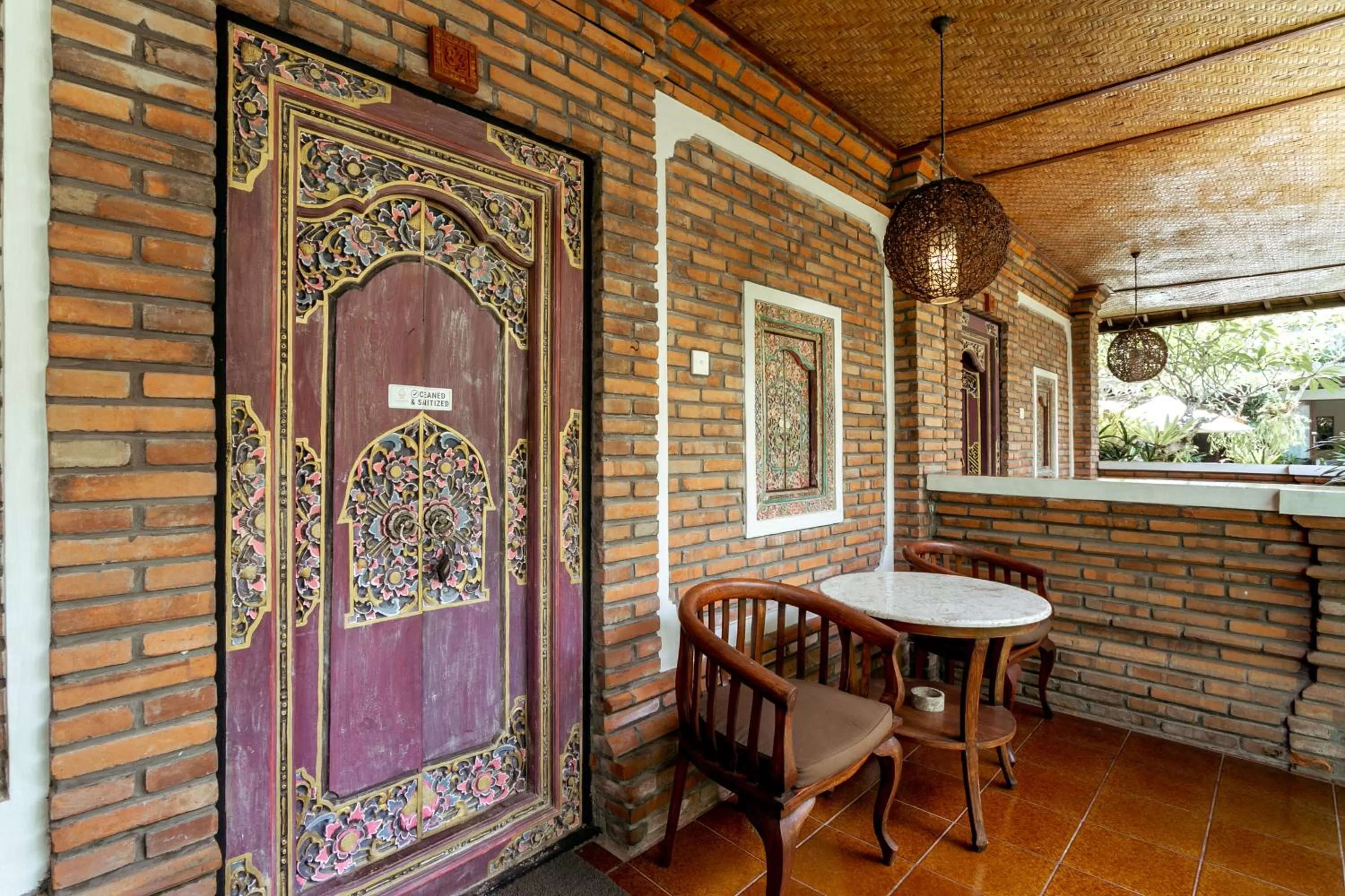 Seating area in Lumbung Sari Ubud Hotel - CHSE Certified