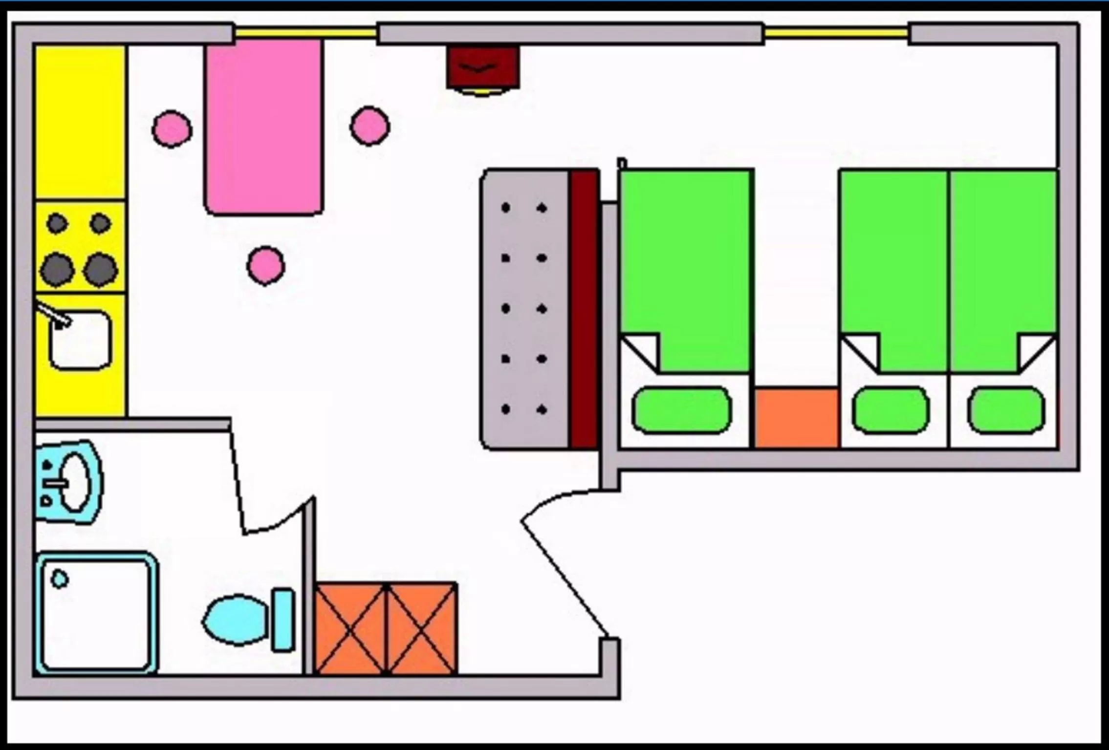 Floor plan in Rooms & Apartments Jana