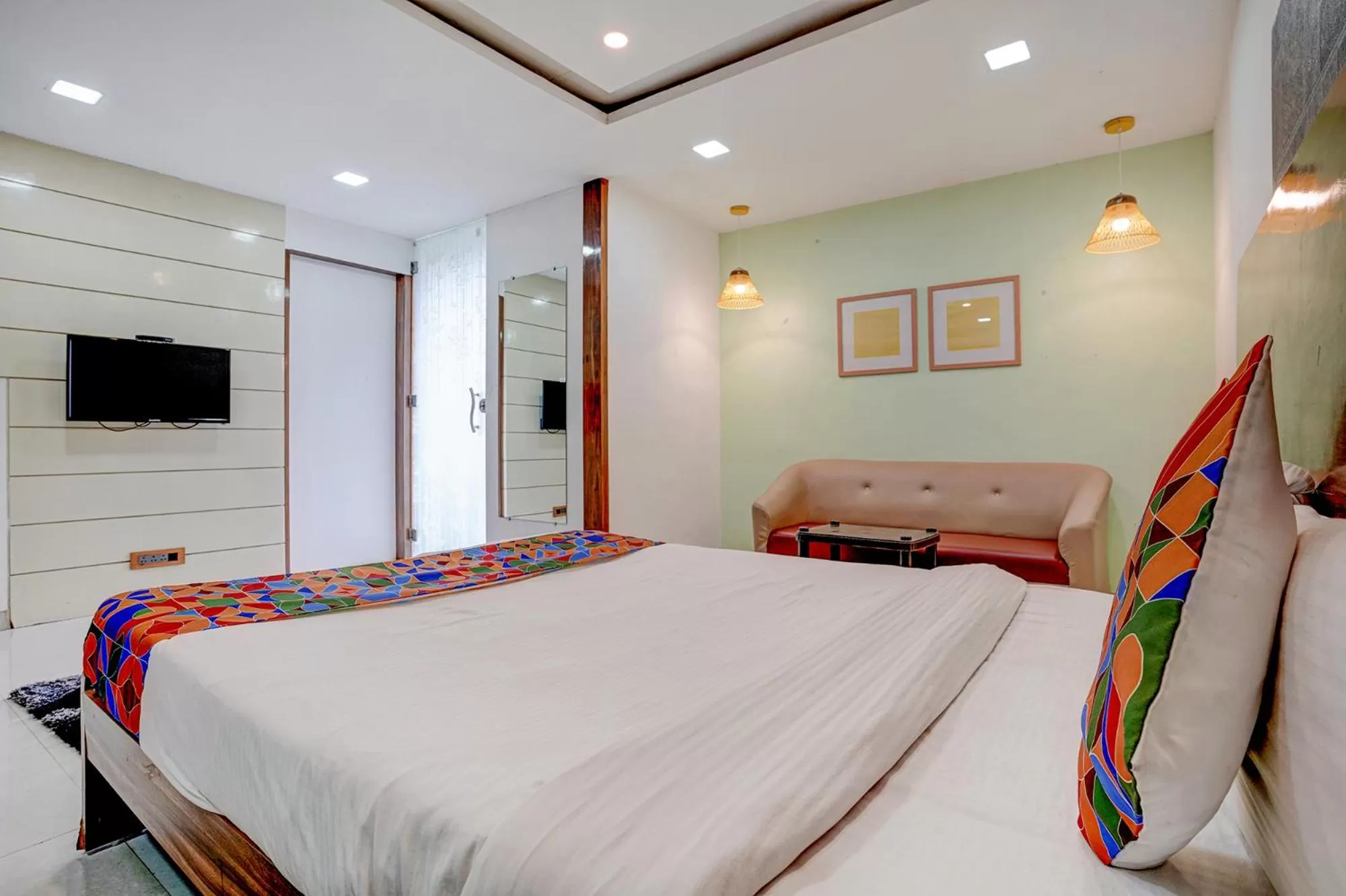 Bedroom, Bed in FabHotel Vardhan House