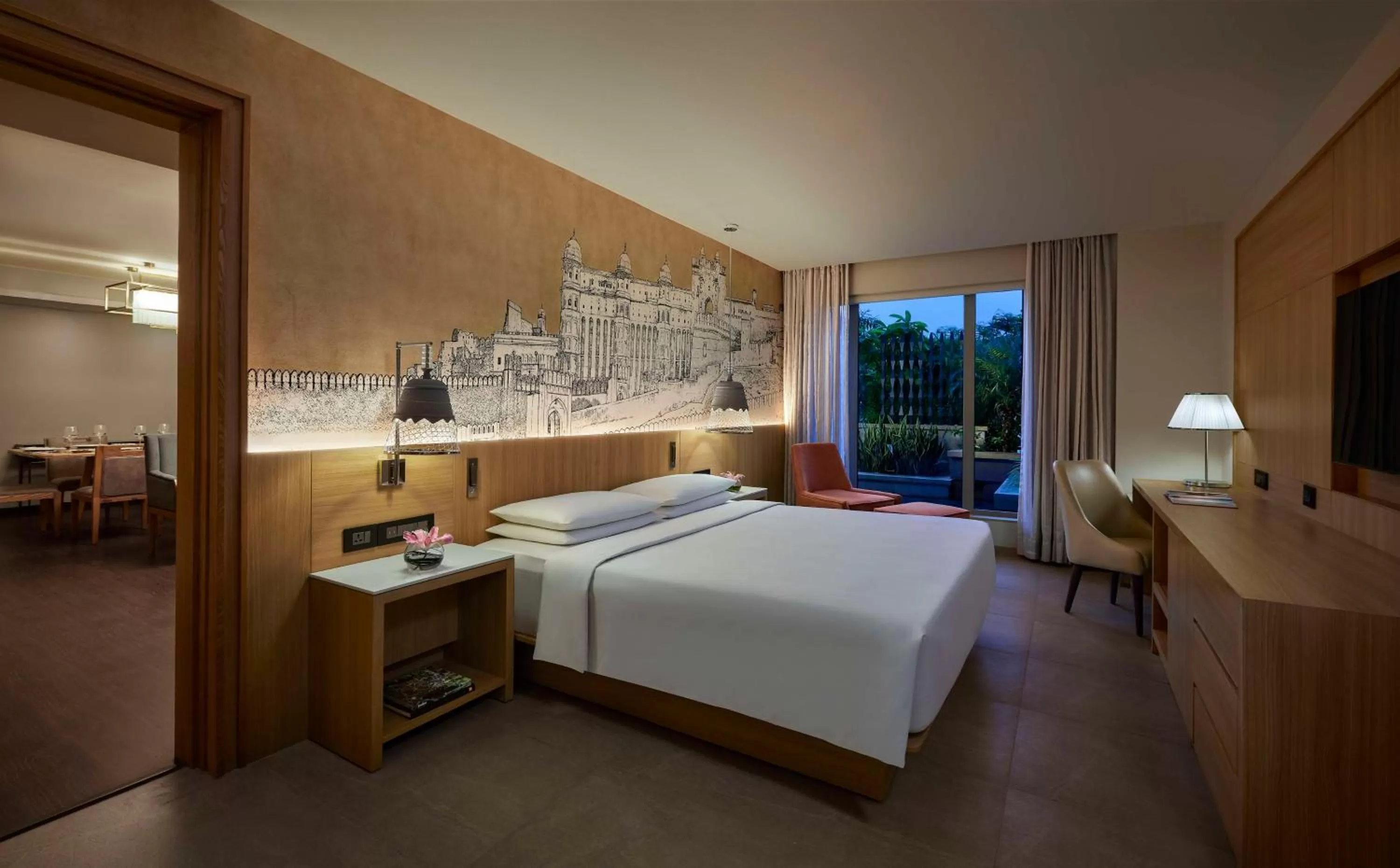 Photo of the whole room, Bed in Hyatt Place Jaipur Malviya Nagar