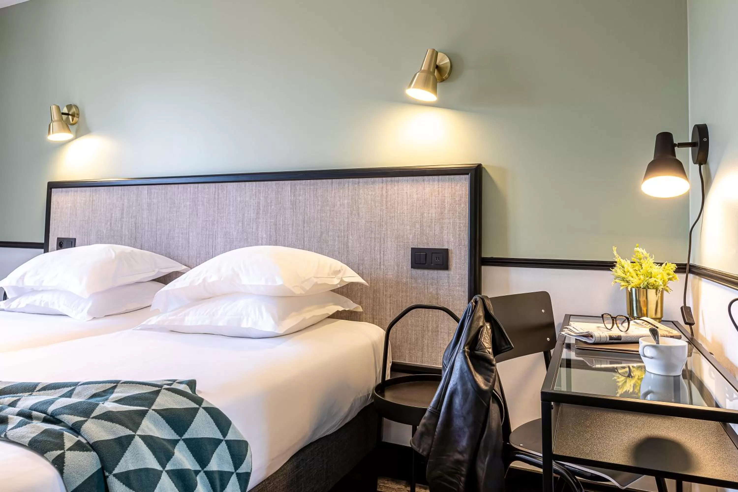 Bed in Hotel de l'Aqueduc