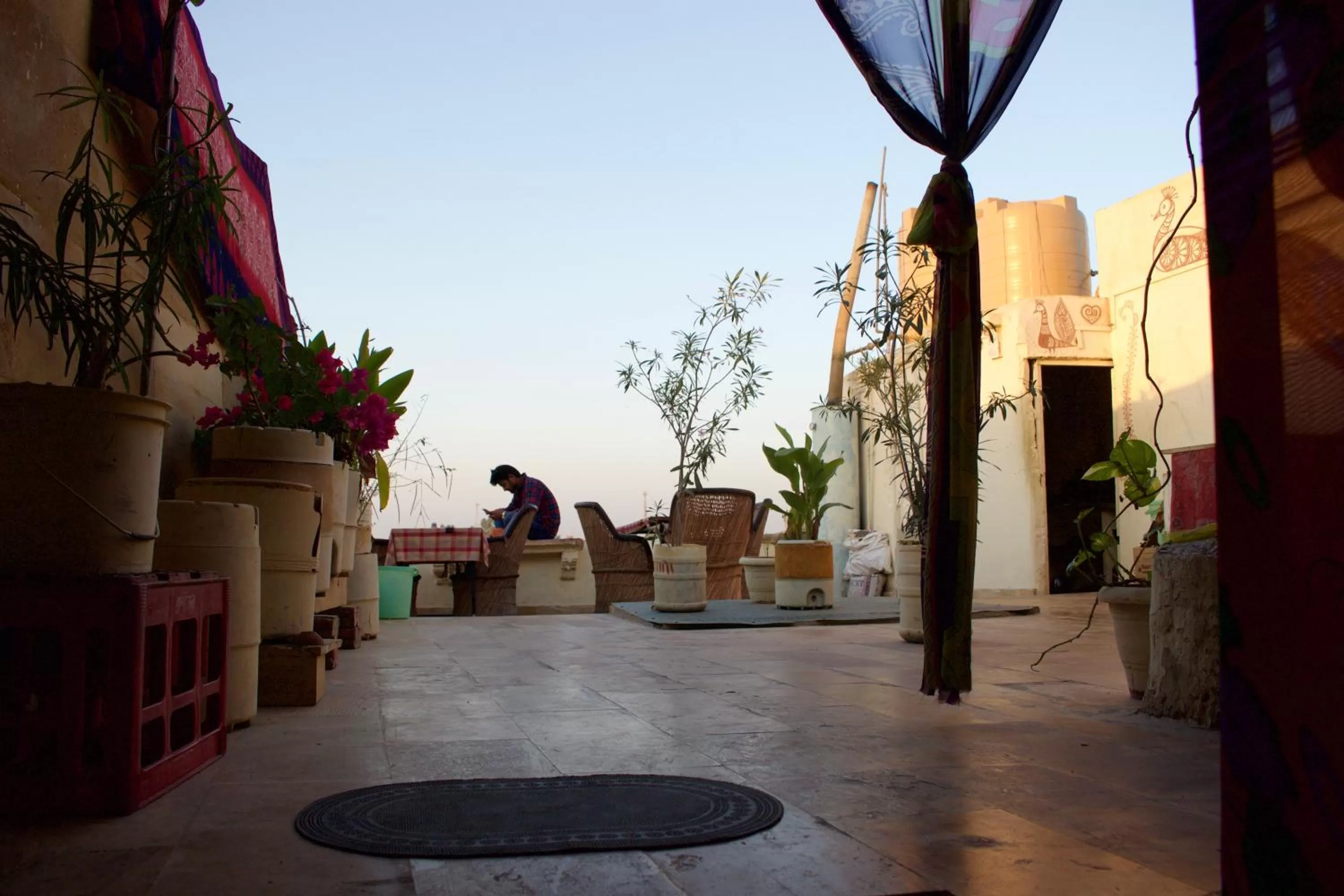 Patio in Hotel Desert