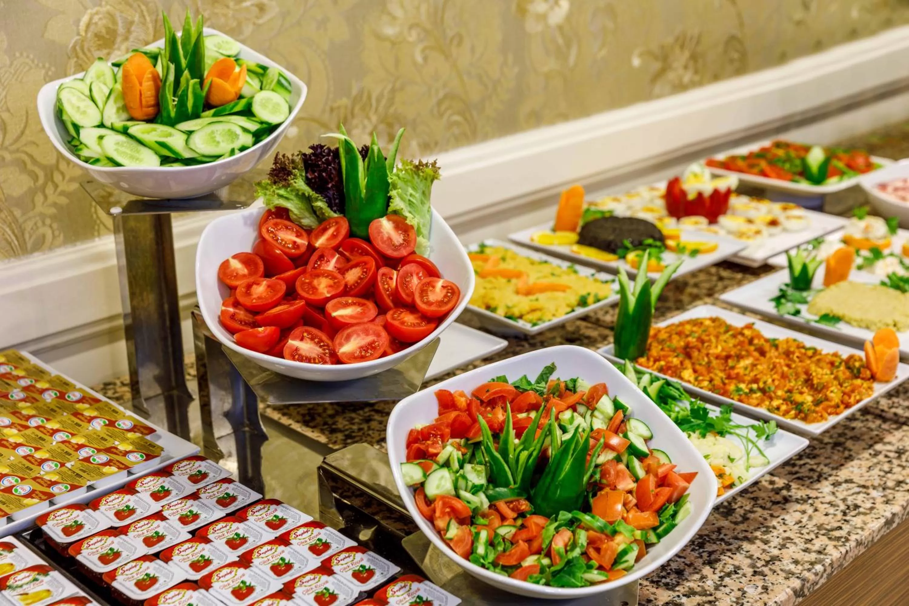 Buffet breakfast in Golden Crown Hotel