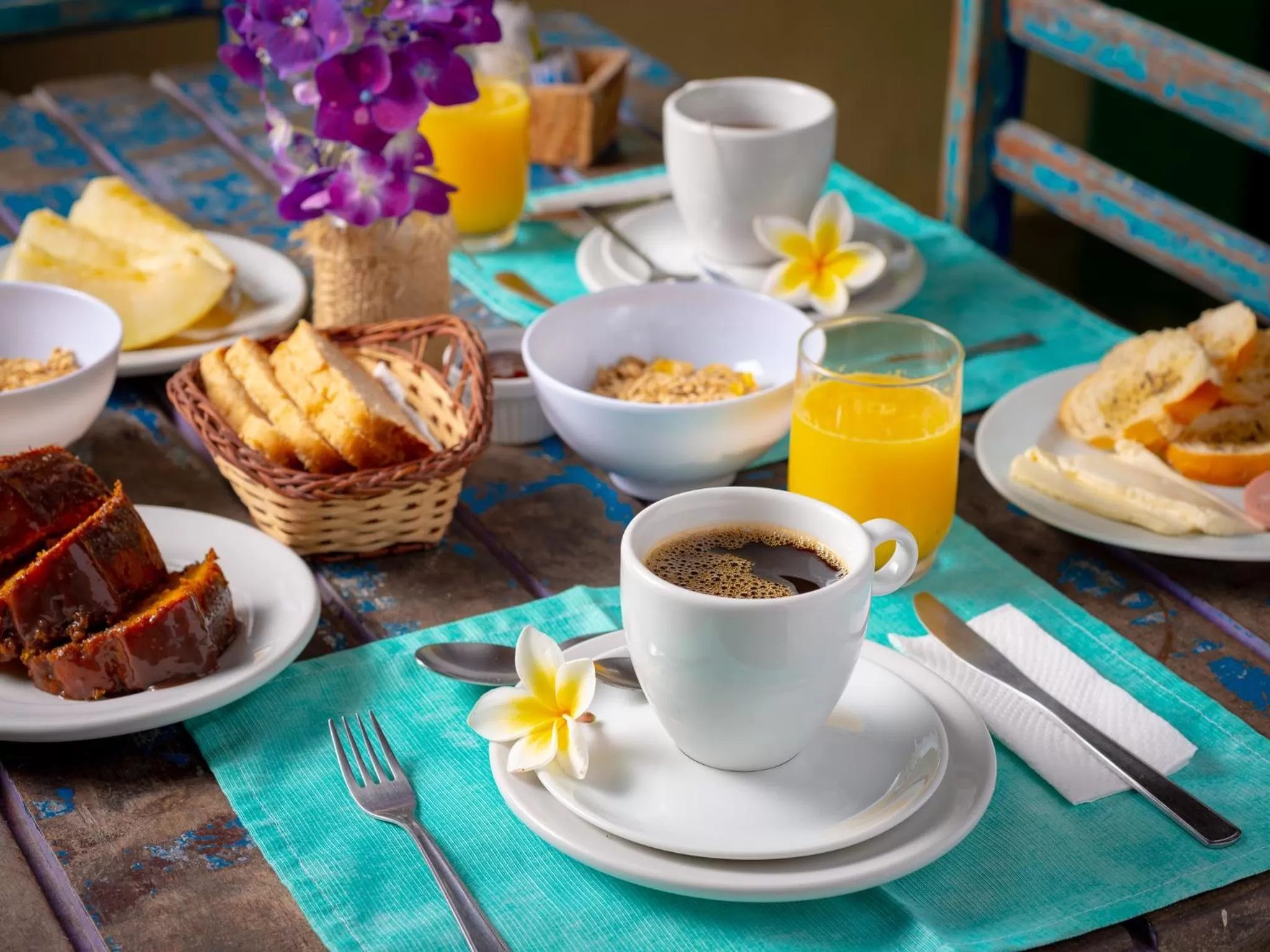 Food and drinks in Pousada da Rosa