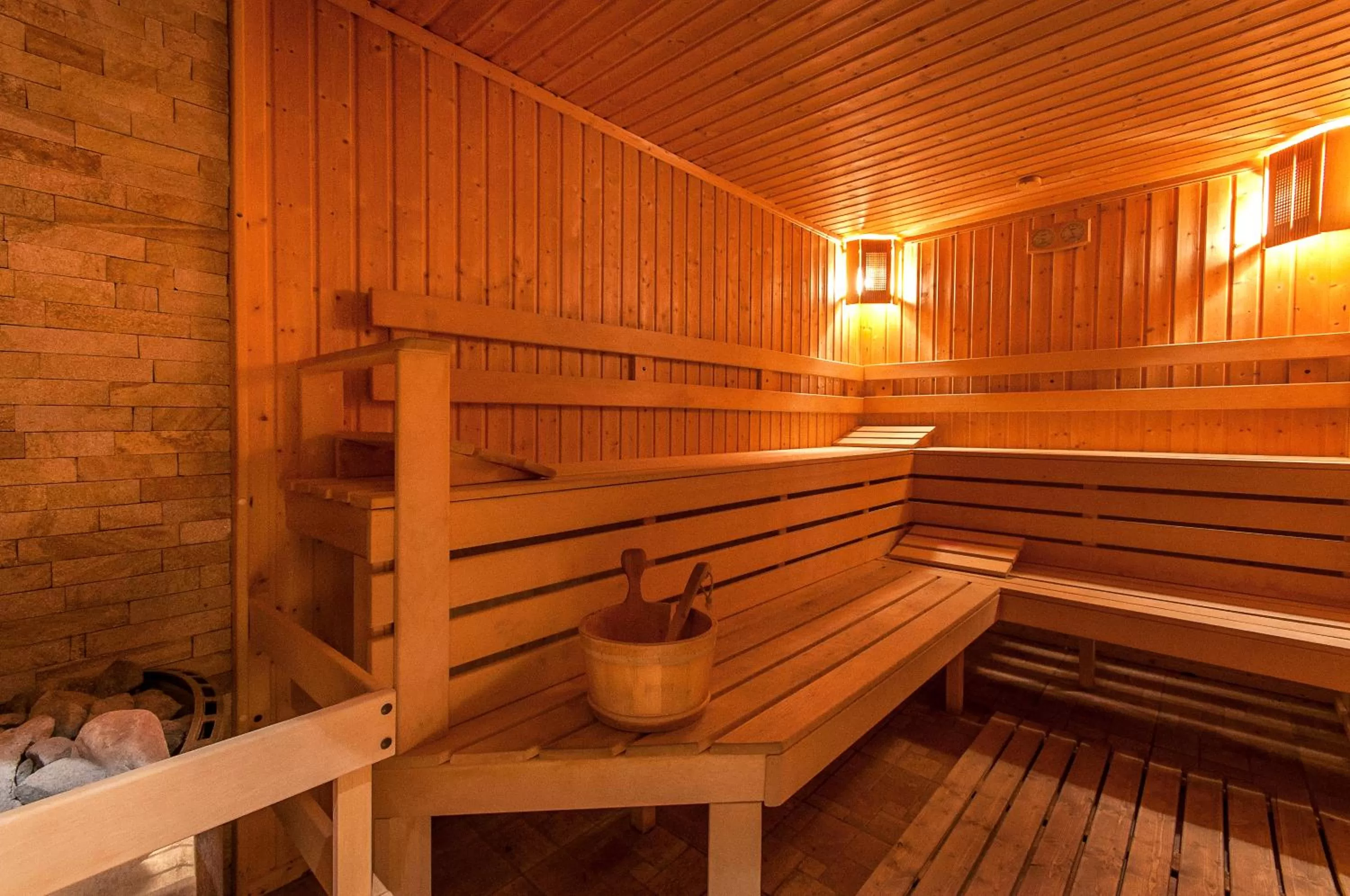 Sauna in Grand Royale Apartment Complex & Spa