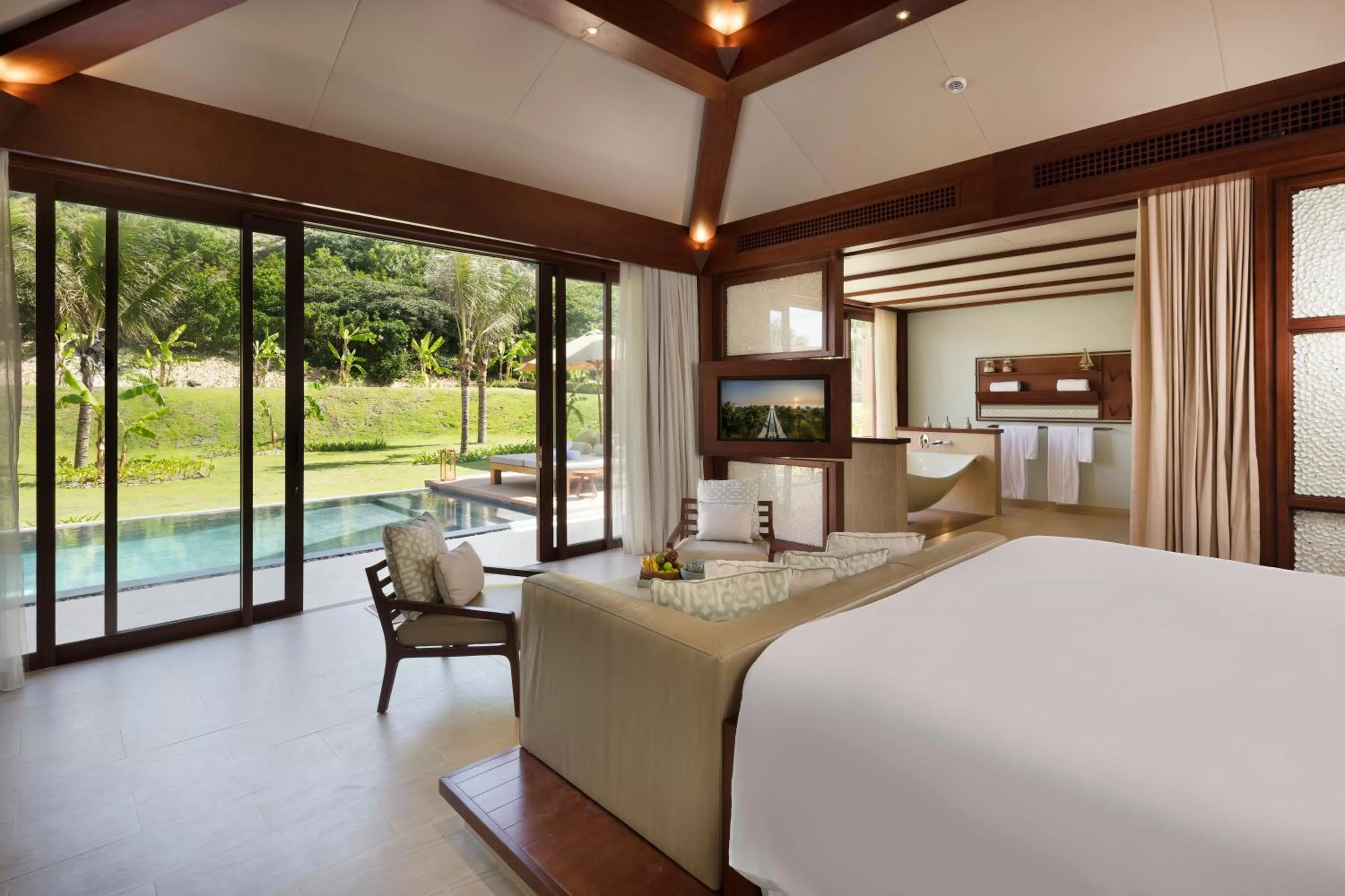 Patio, Bed in Fusion Resort Cam Ranh - All Spa Inclusive