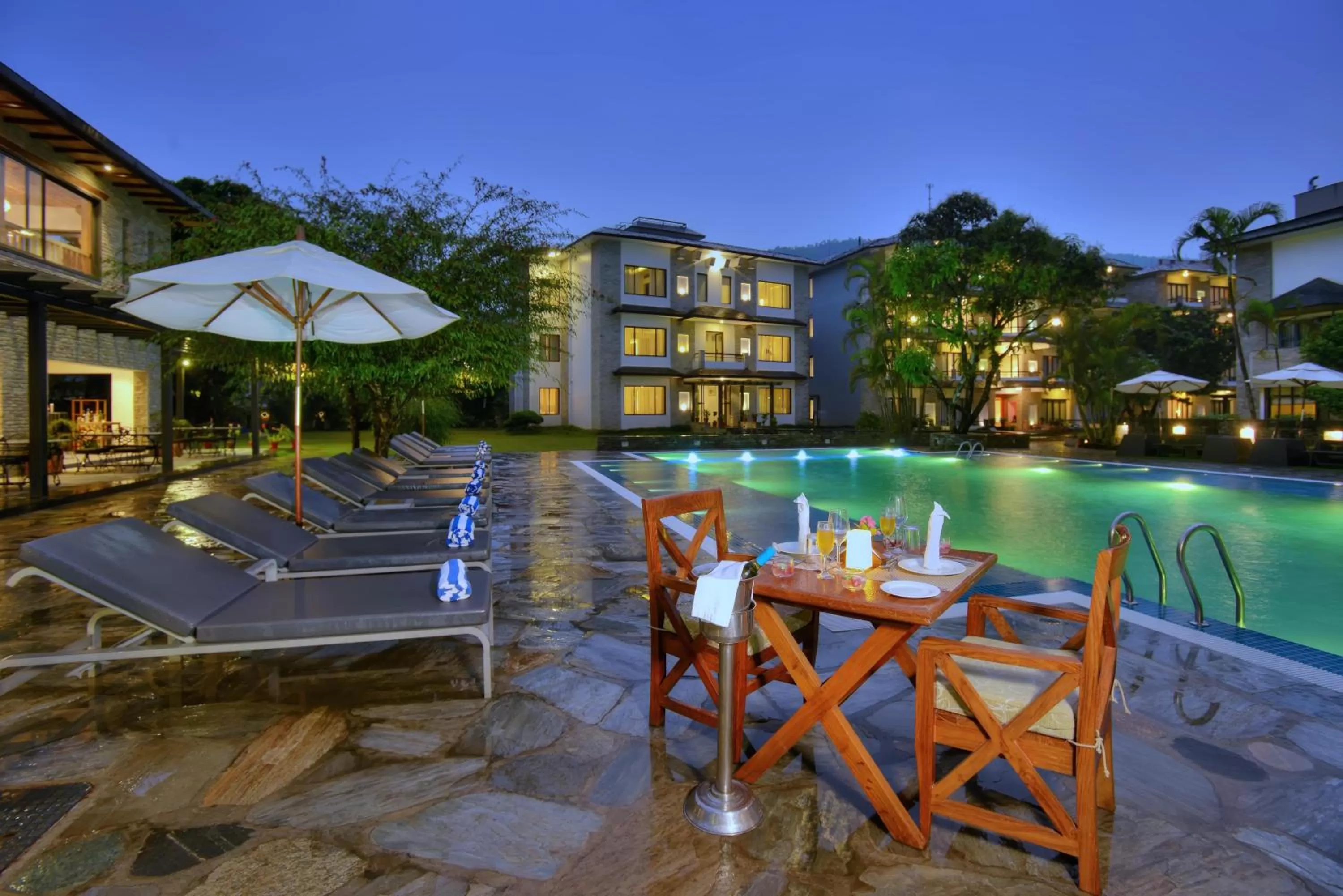 Swimming pool in Hotel Barahi Pokhara