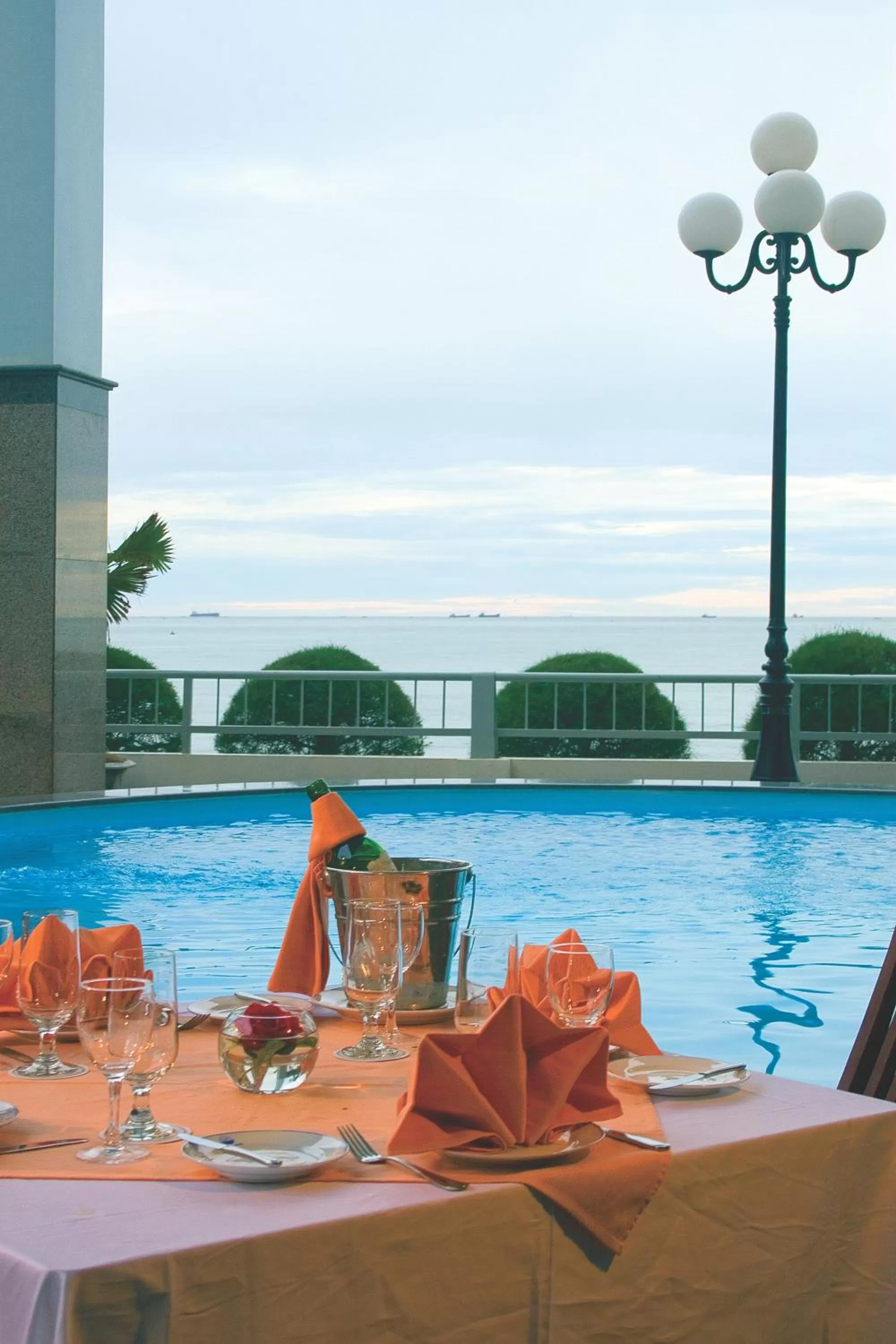 Pool view in Seagull Hotel