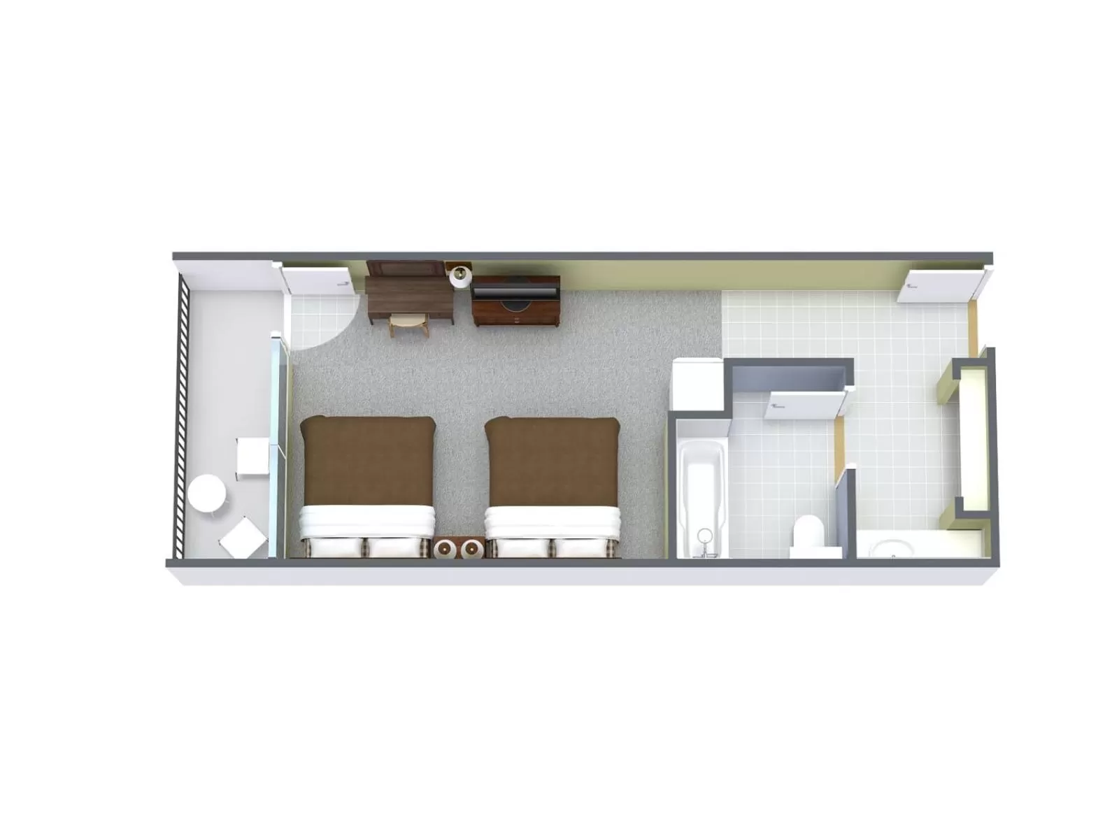 1 Bedroom Boulevard View (Handicap Accessible) with 2 Double Beds - I in Holiday Sands North "On the Boardwalk"