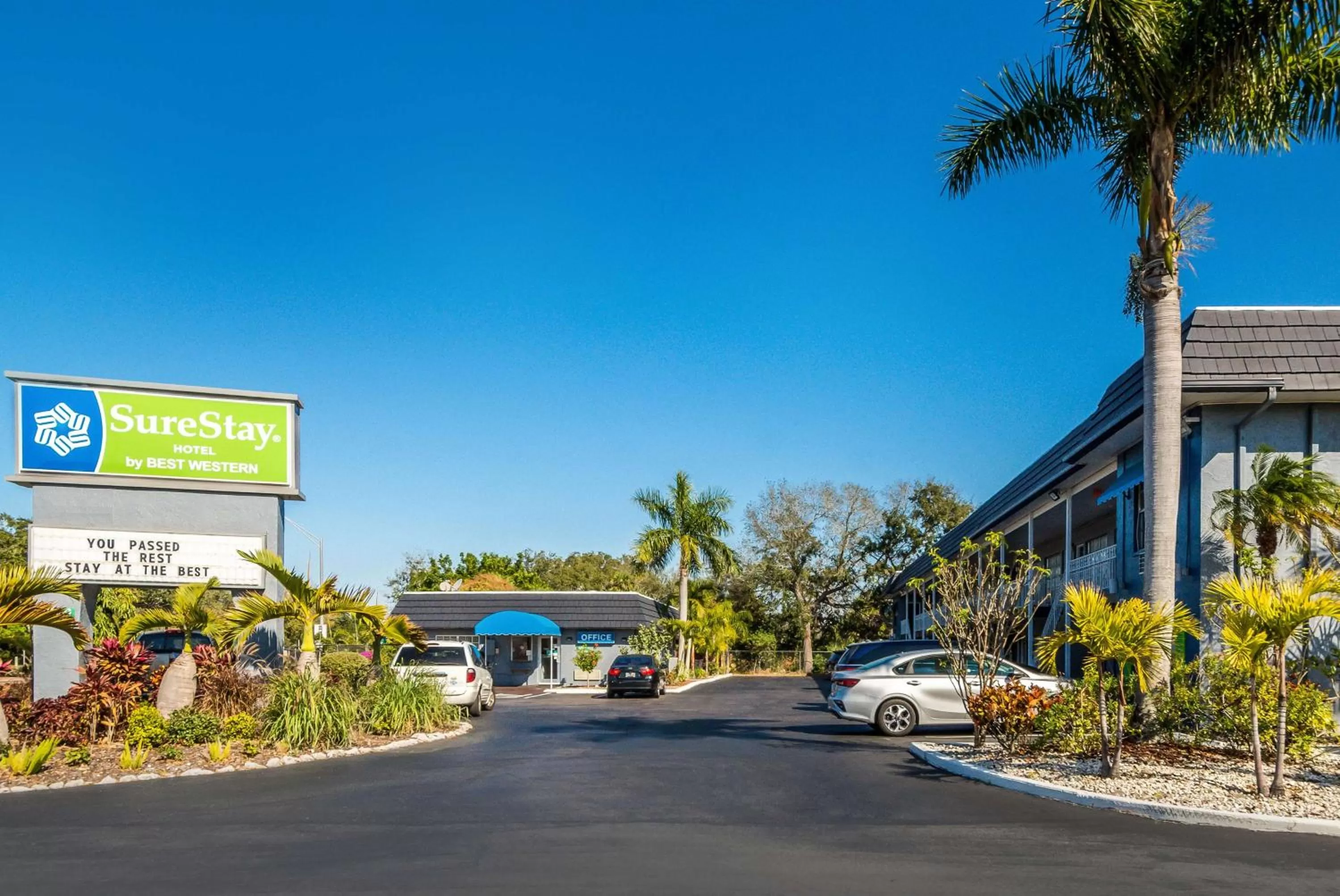 Property building in SureStay Hotel by Best Western Sarasota Lido Beach