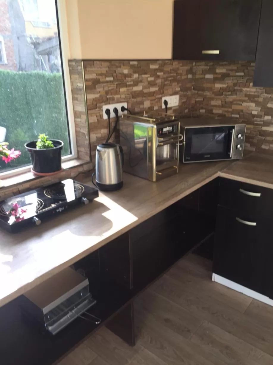 Kitchen/Kitchenette in Family Hotel Malibu