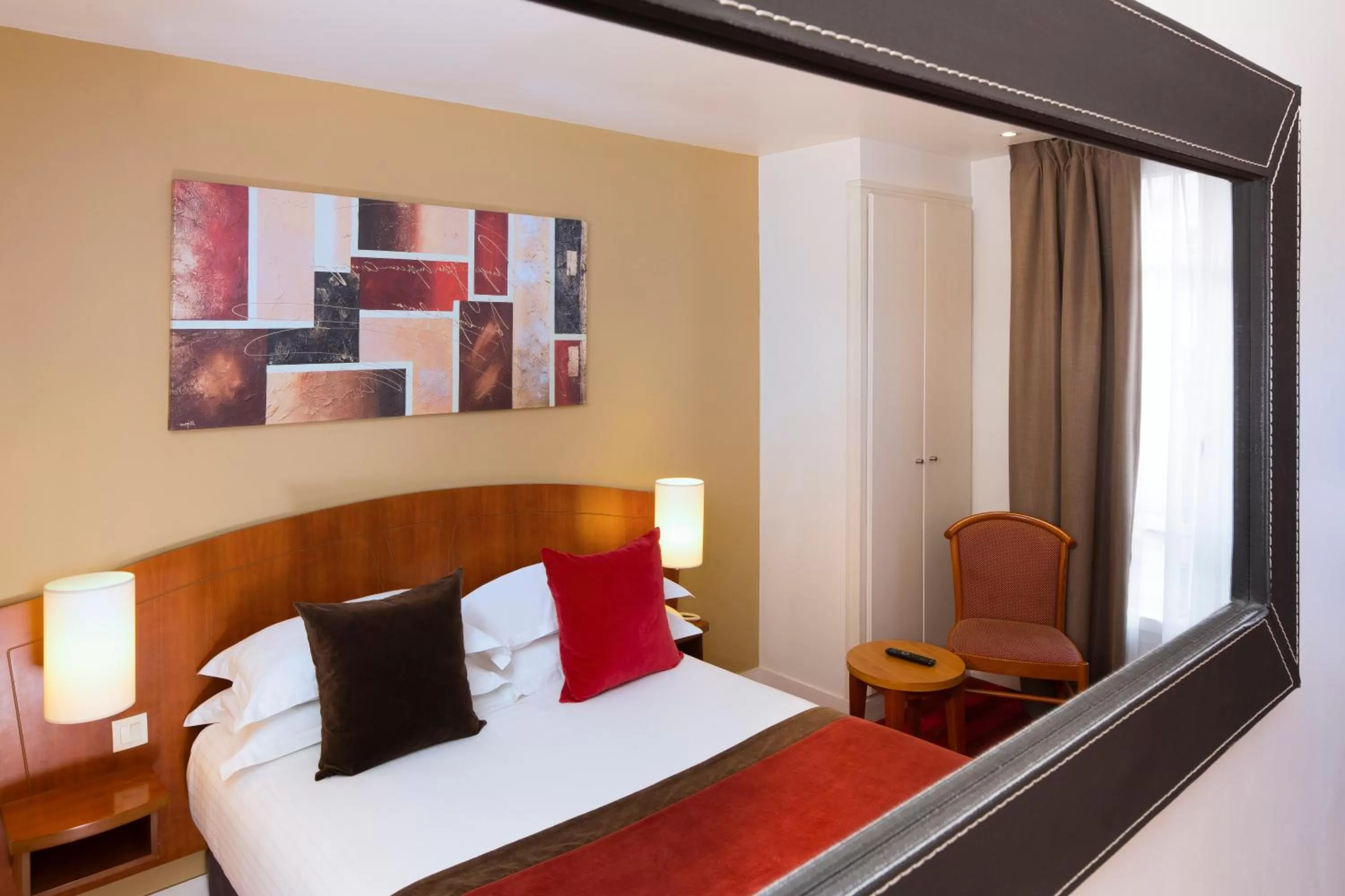 Decorative detail, Bed in Europe Hotel Paris Eiffel