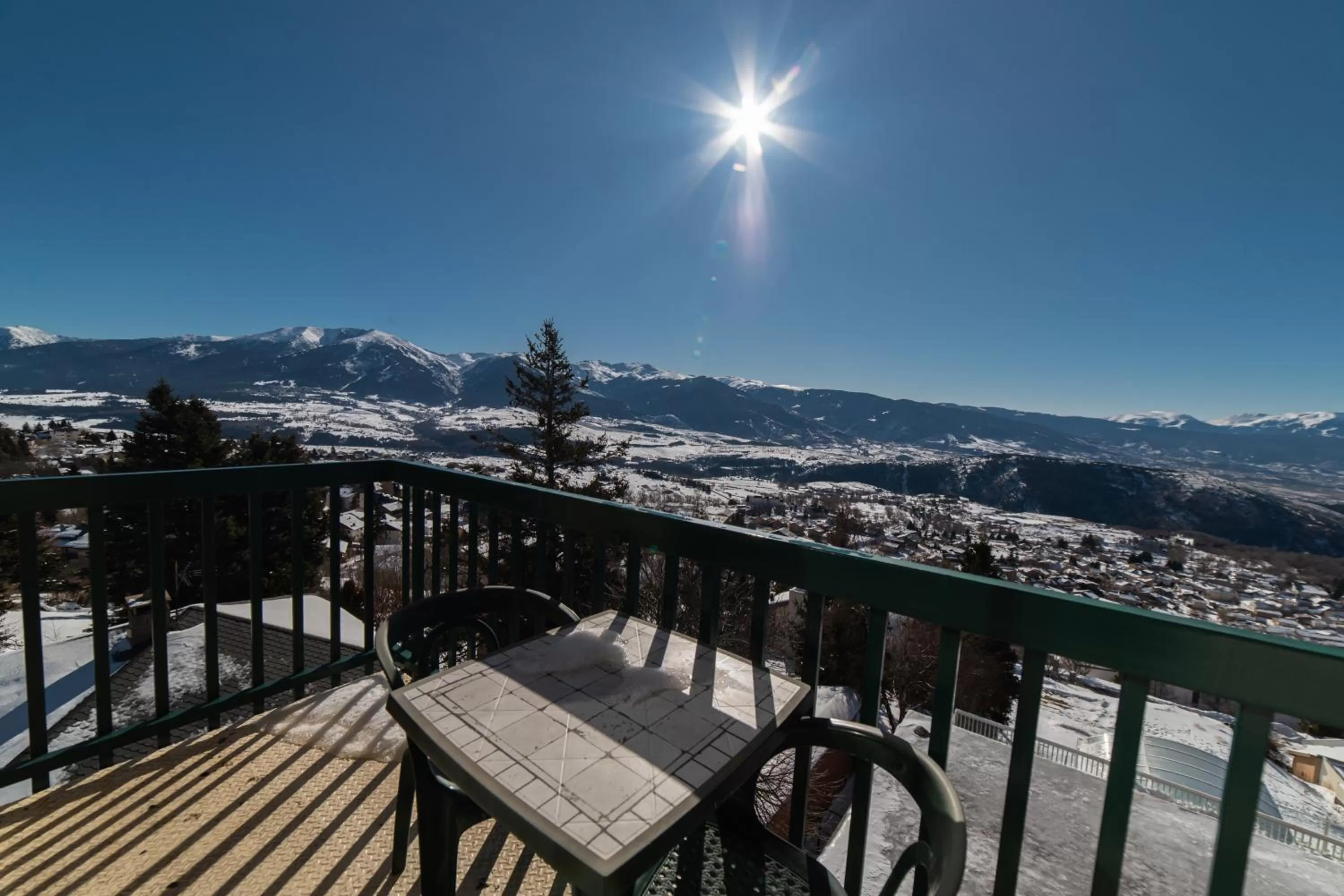 View (from property/room), Winter in Hotel des Pyrénées