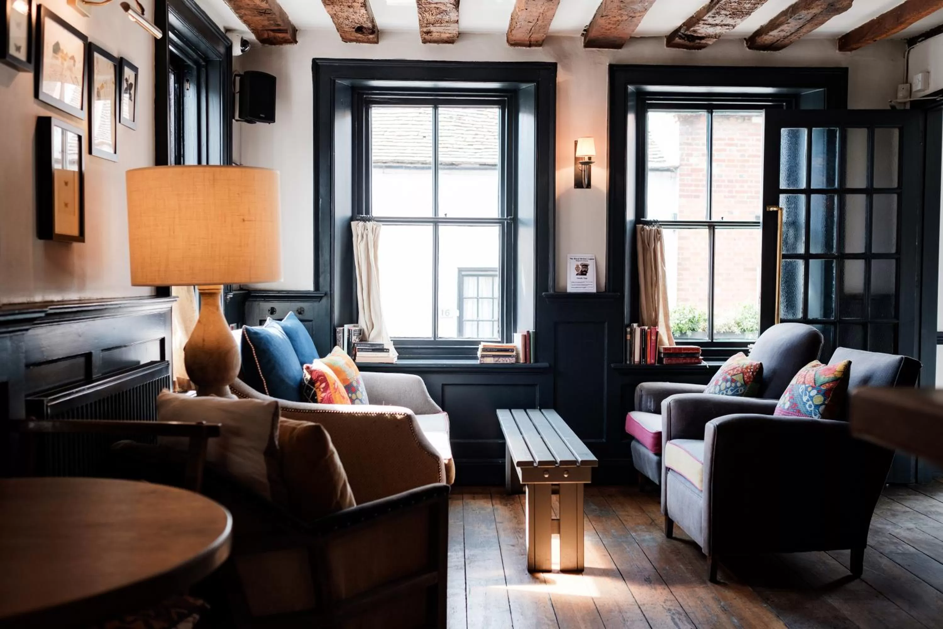 Seating area in Bel and The Dragon-Kingsclere