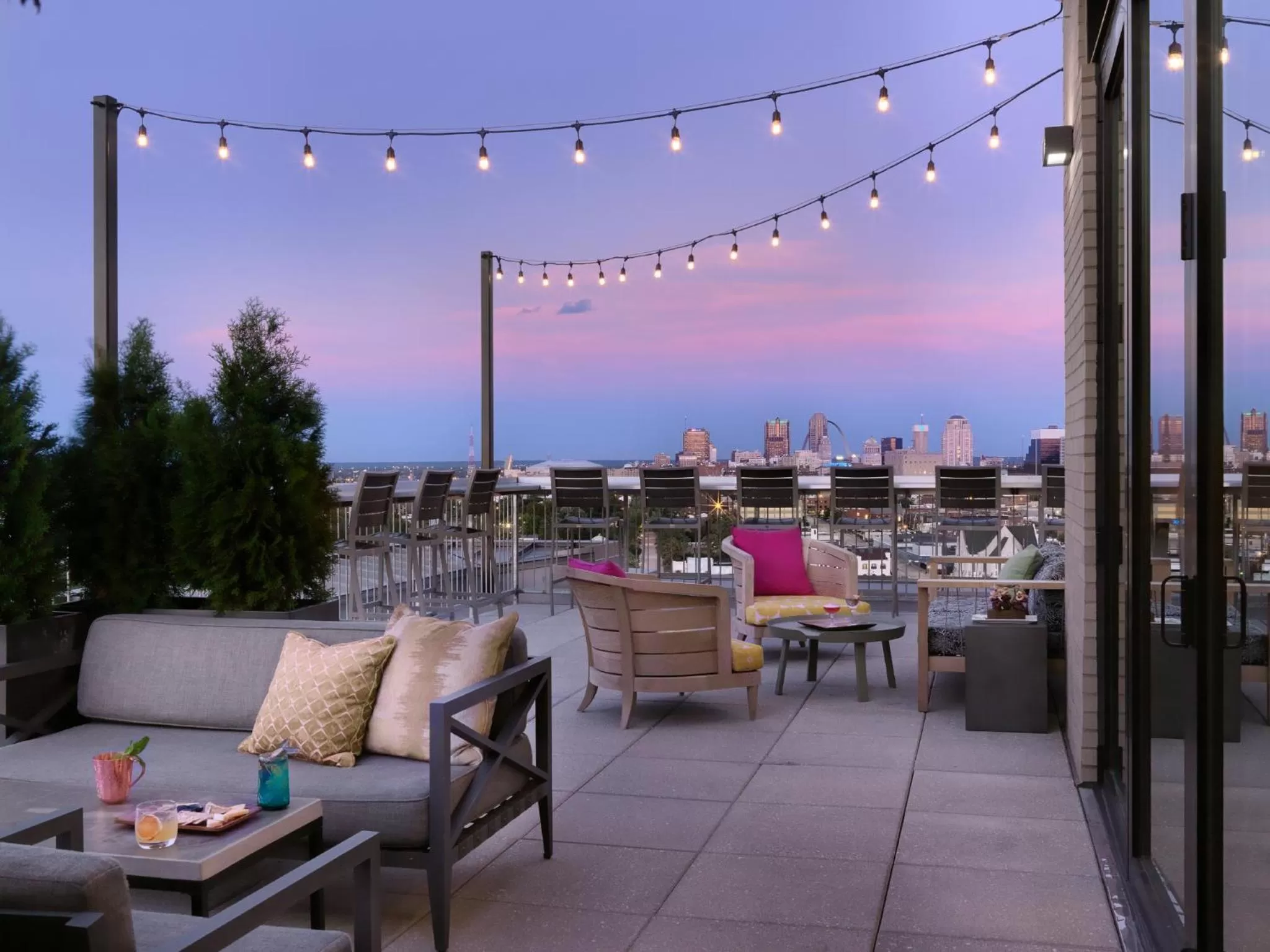 Patio in Angad Arts Hotel St Louis, Tapestry Collection by Hilton