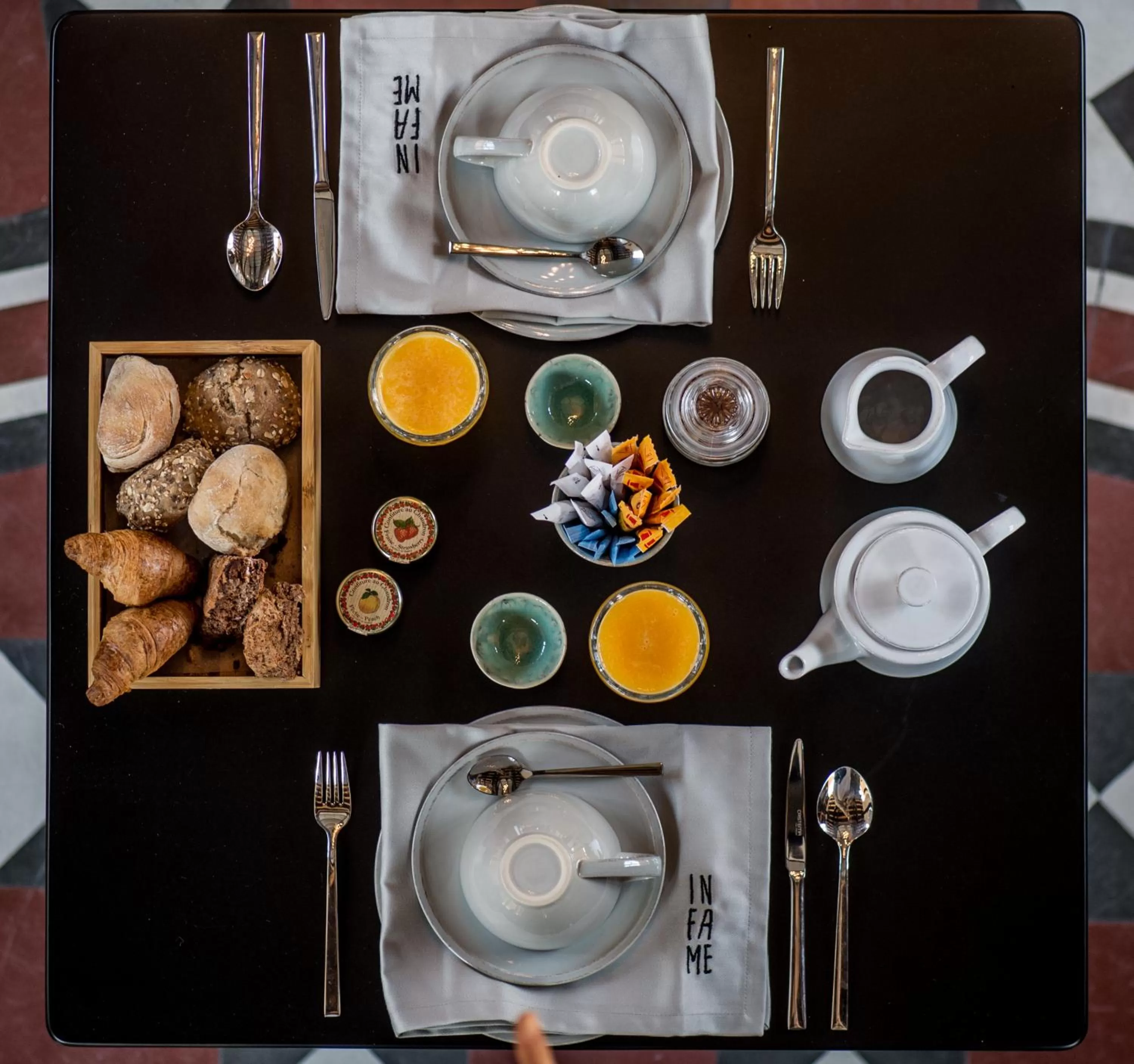 Continental breakfast in 1908 Lisboa Hotel