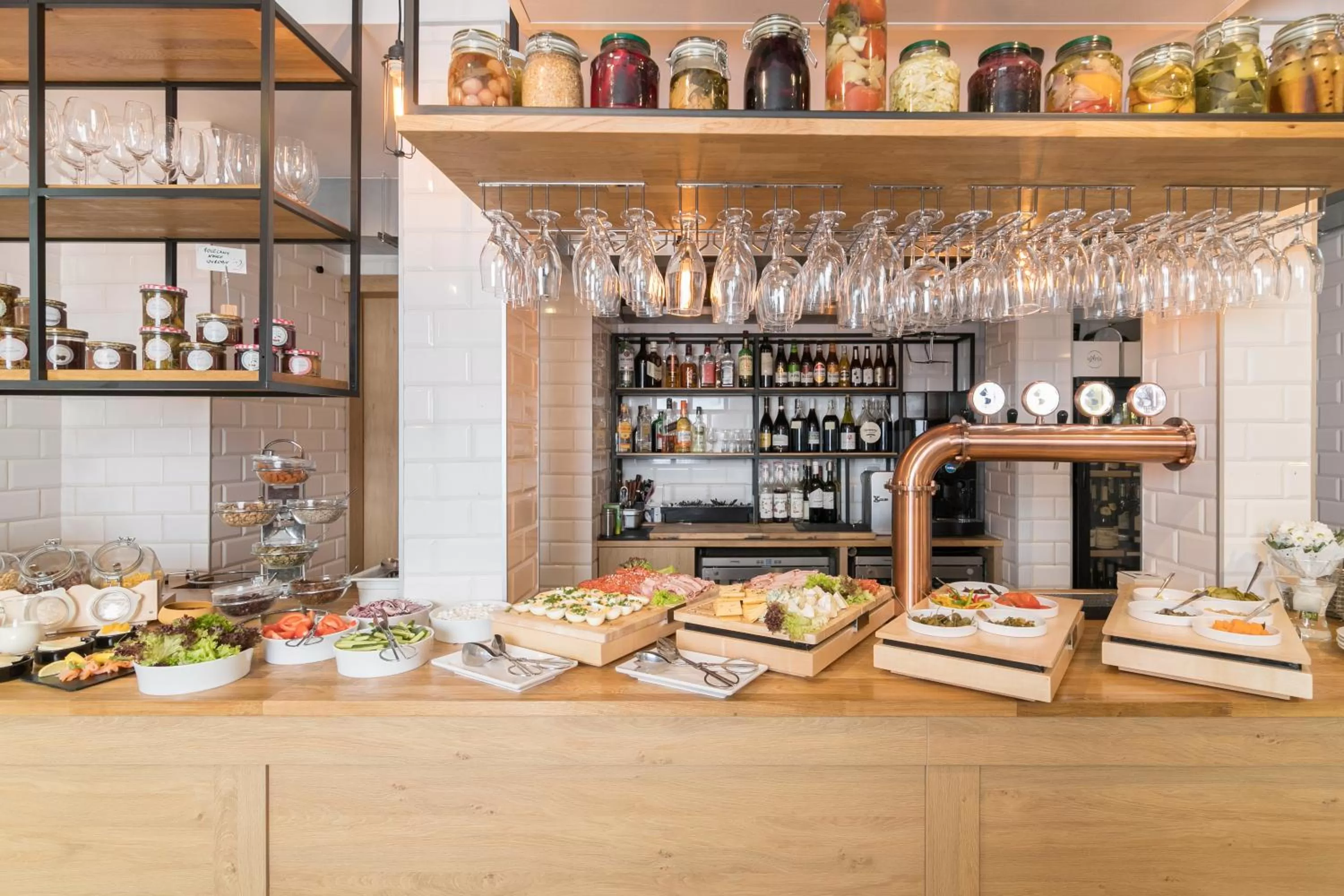 Buffet breakfast in Smart Hotel