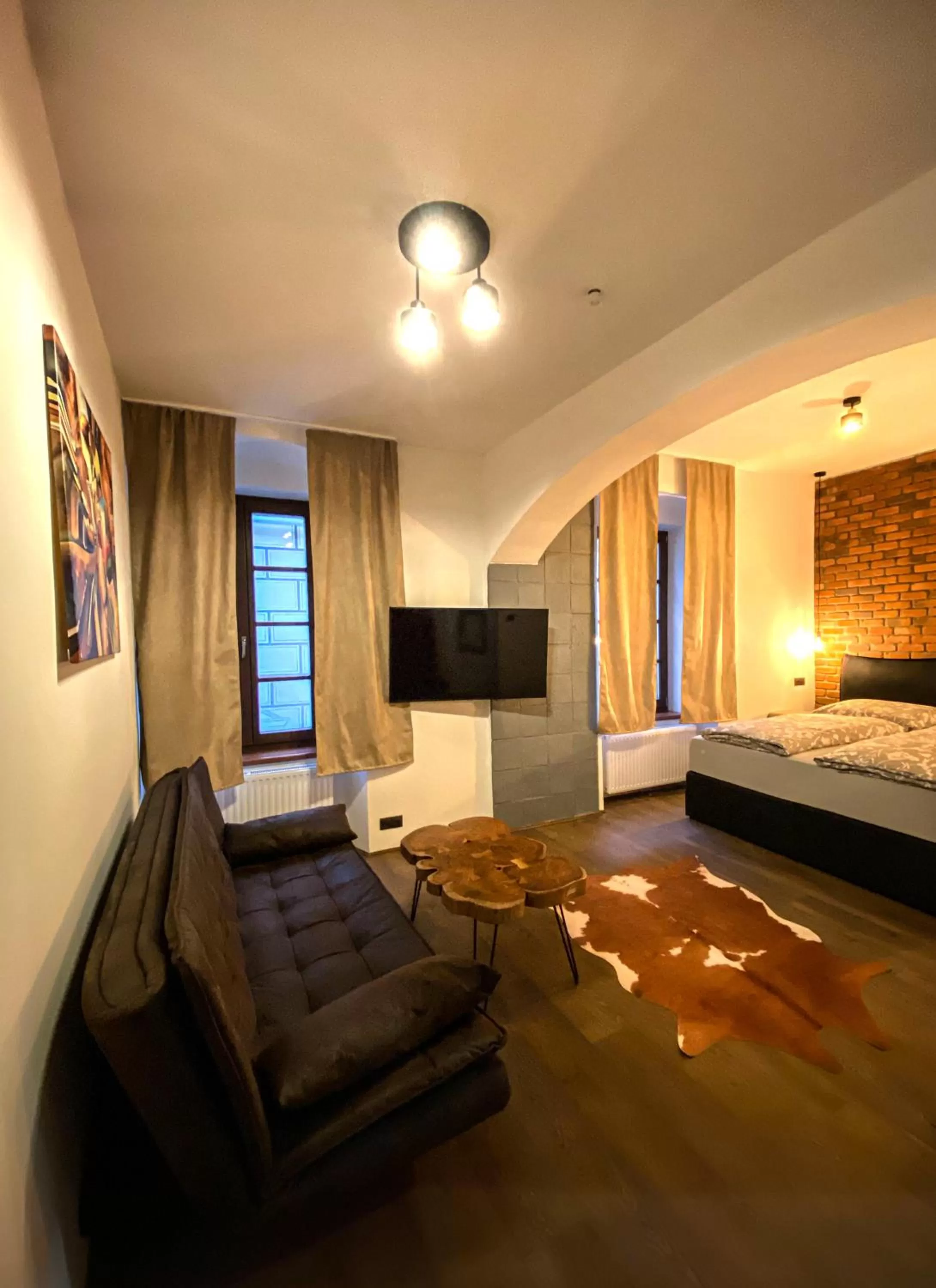 Seating area, Bed in JEZ&SPI Sušice