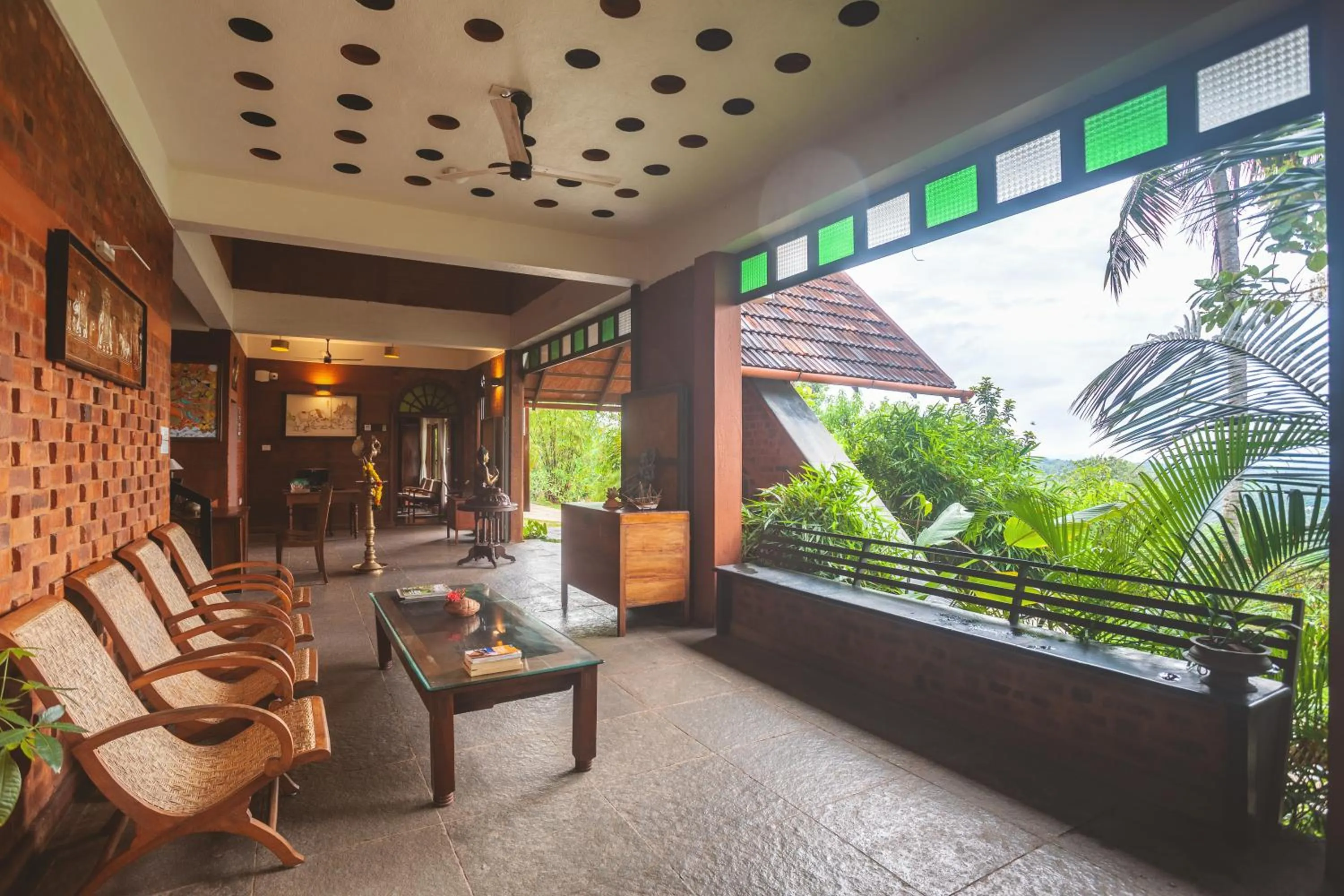 Lobby or reception in AMARA AYURVEDA RETREAT- Overlooking Evergreen Western Ghats an ecologically sustainable living space in Kovalam