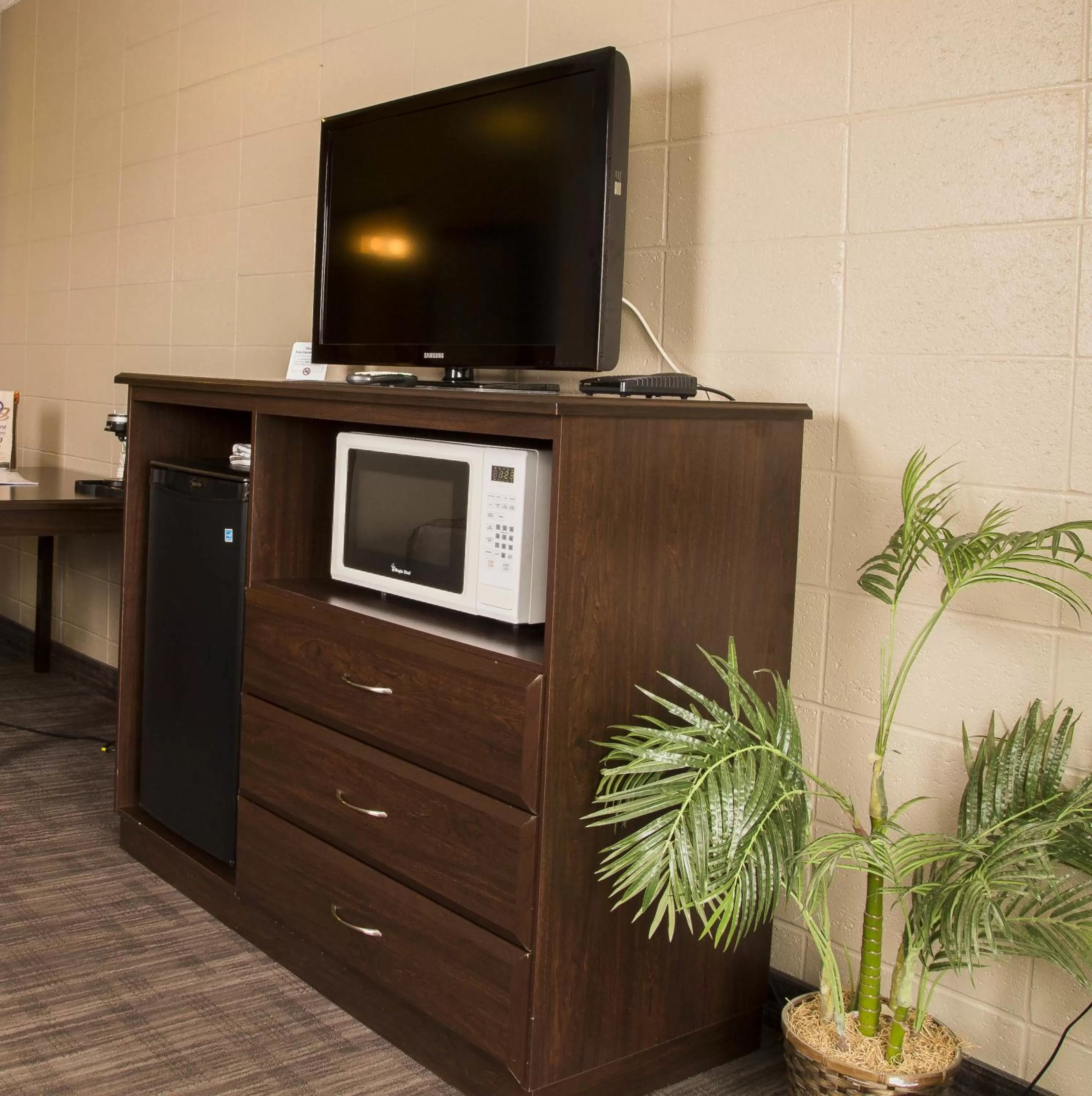 TV/Entertainment Center in Sandstone Motel