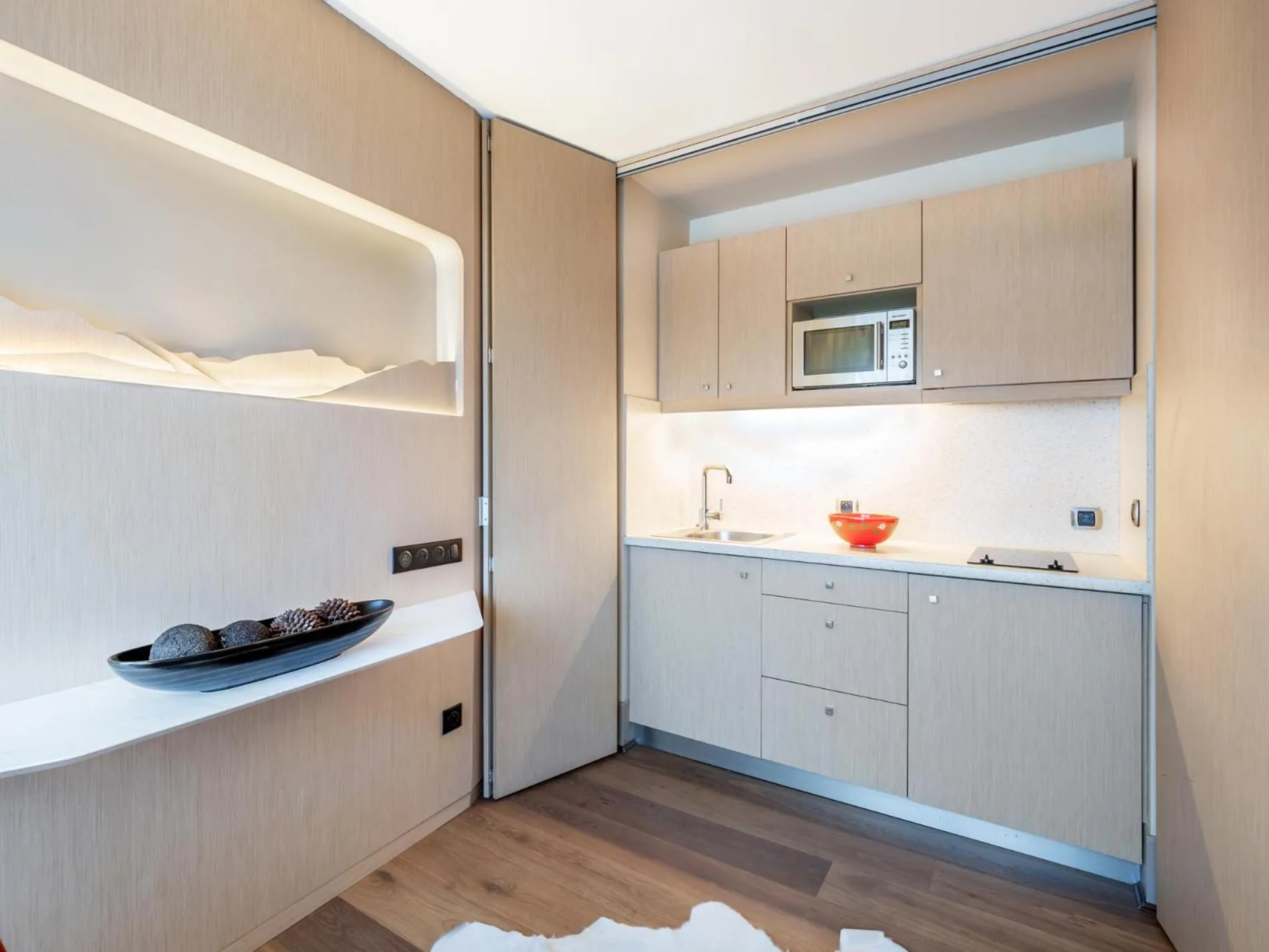 Kitchen or kitchenette in Hôtel Le Pré Carré