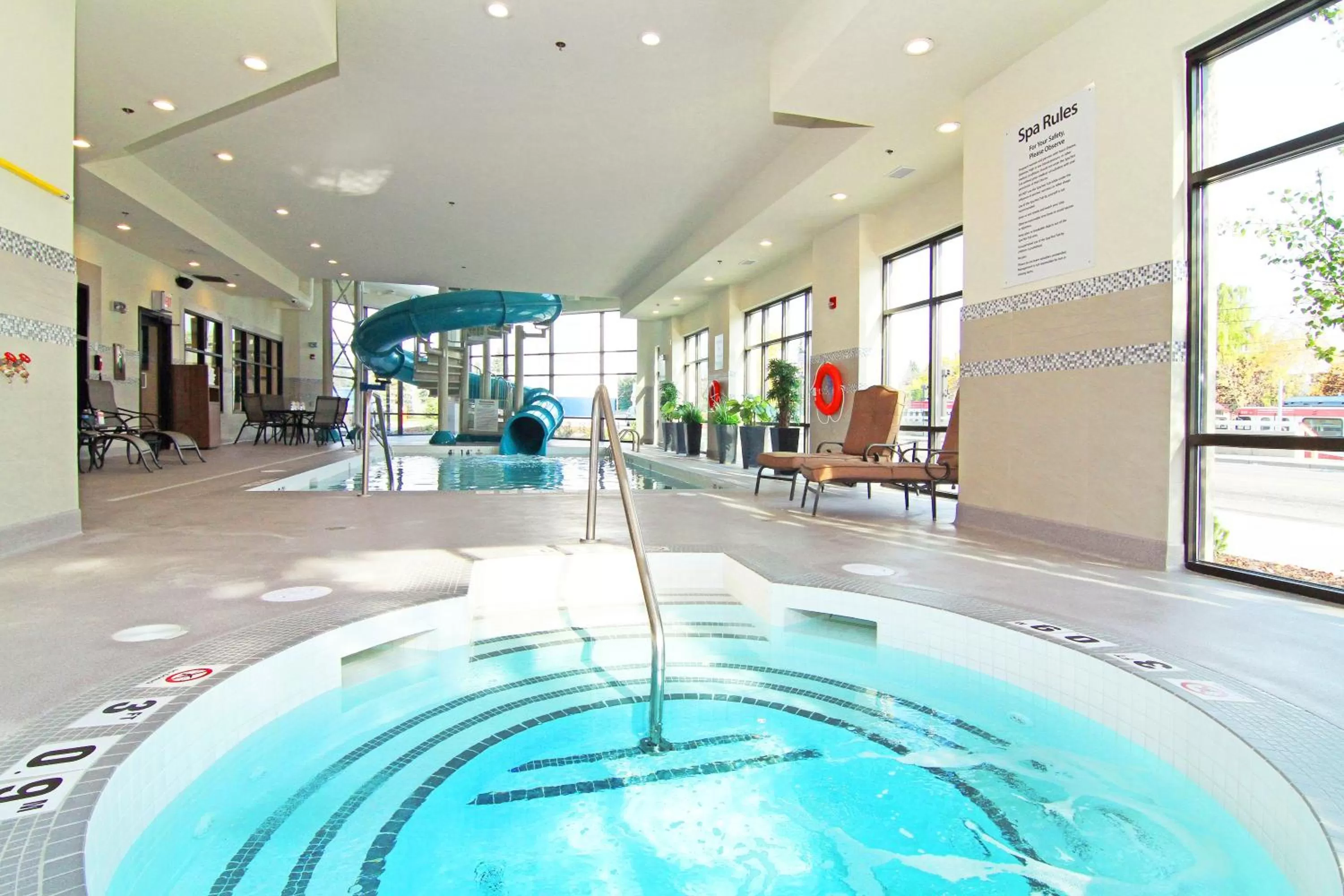 Swimming pool in Holiday Inn Express and Suites Calgary University by IHG
