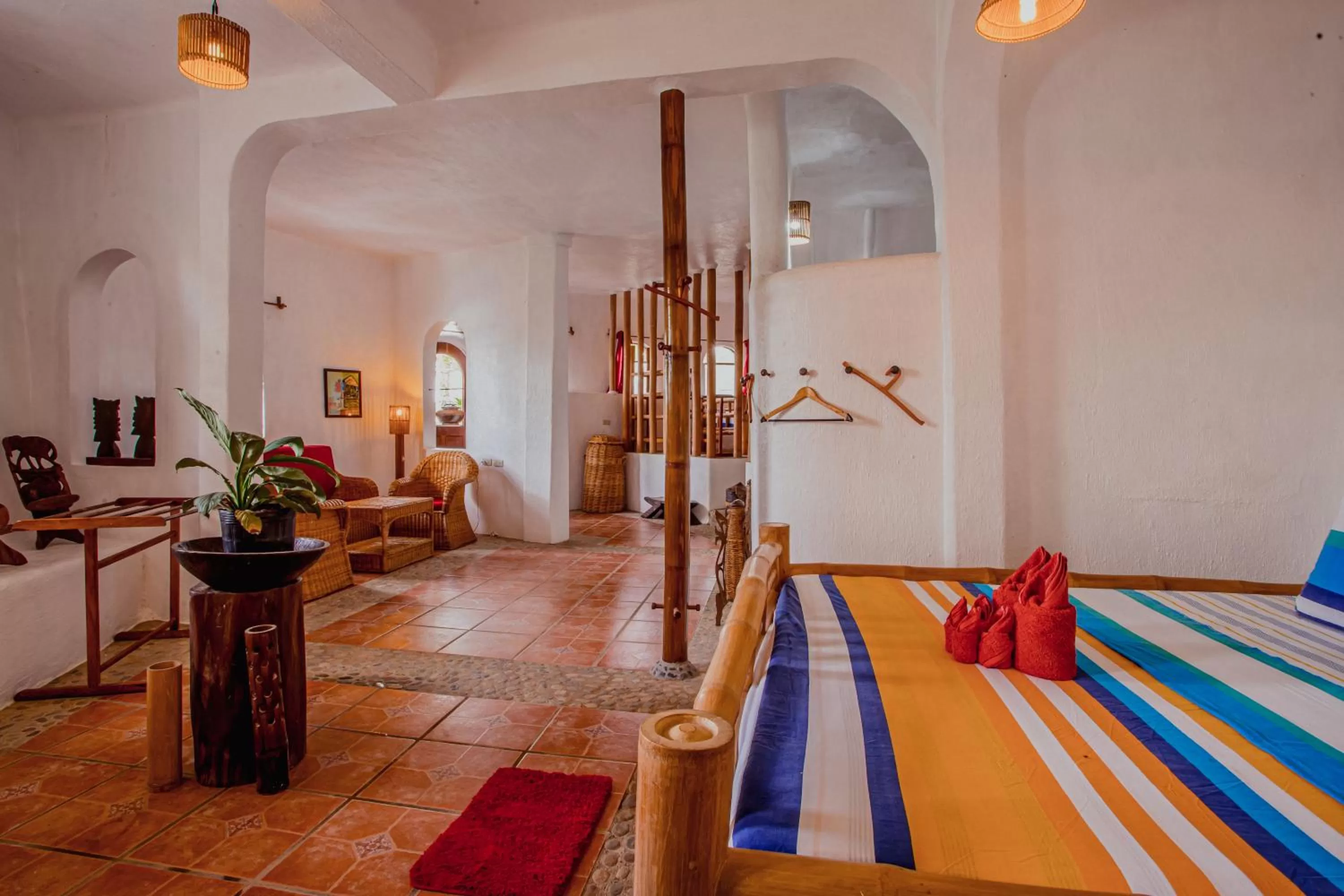 Bed in Atremaru Jungle Retreat