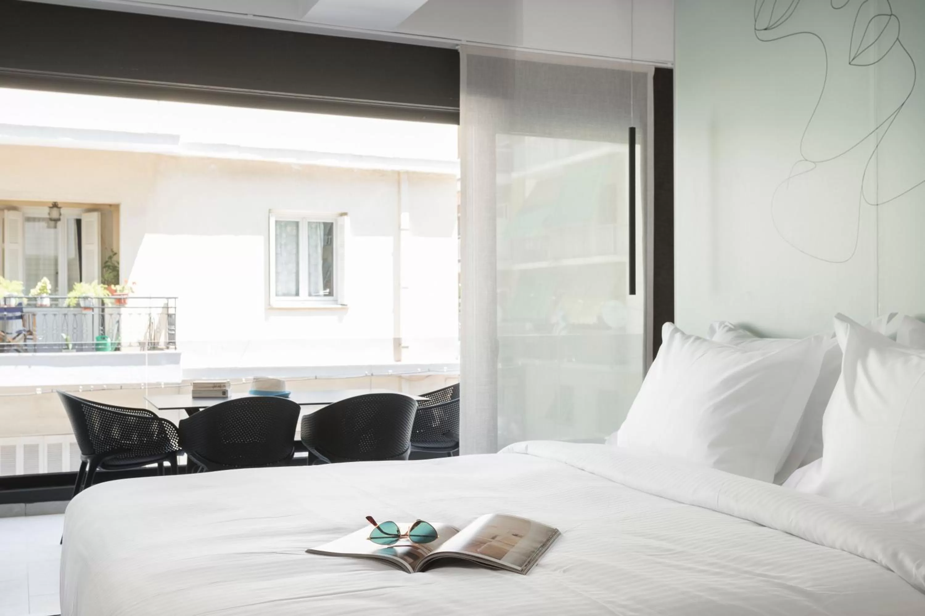 Bed in LUX&EASY Athens Downtown Apartments