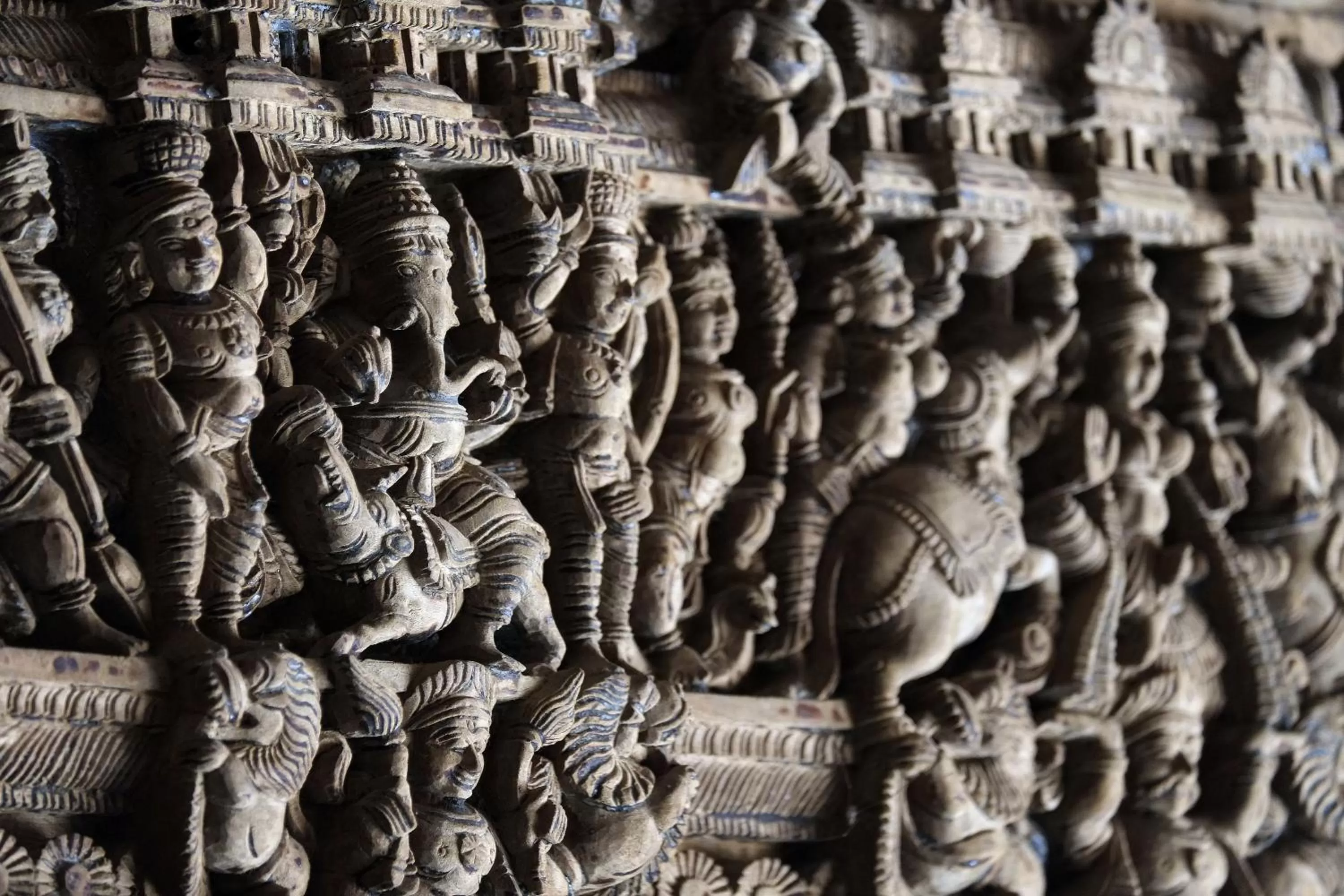 Decorative detail in Saratha Vilas Chettinad