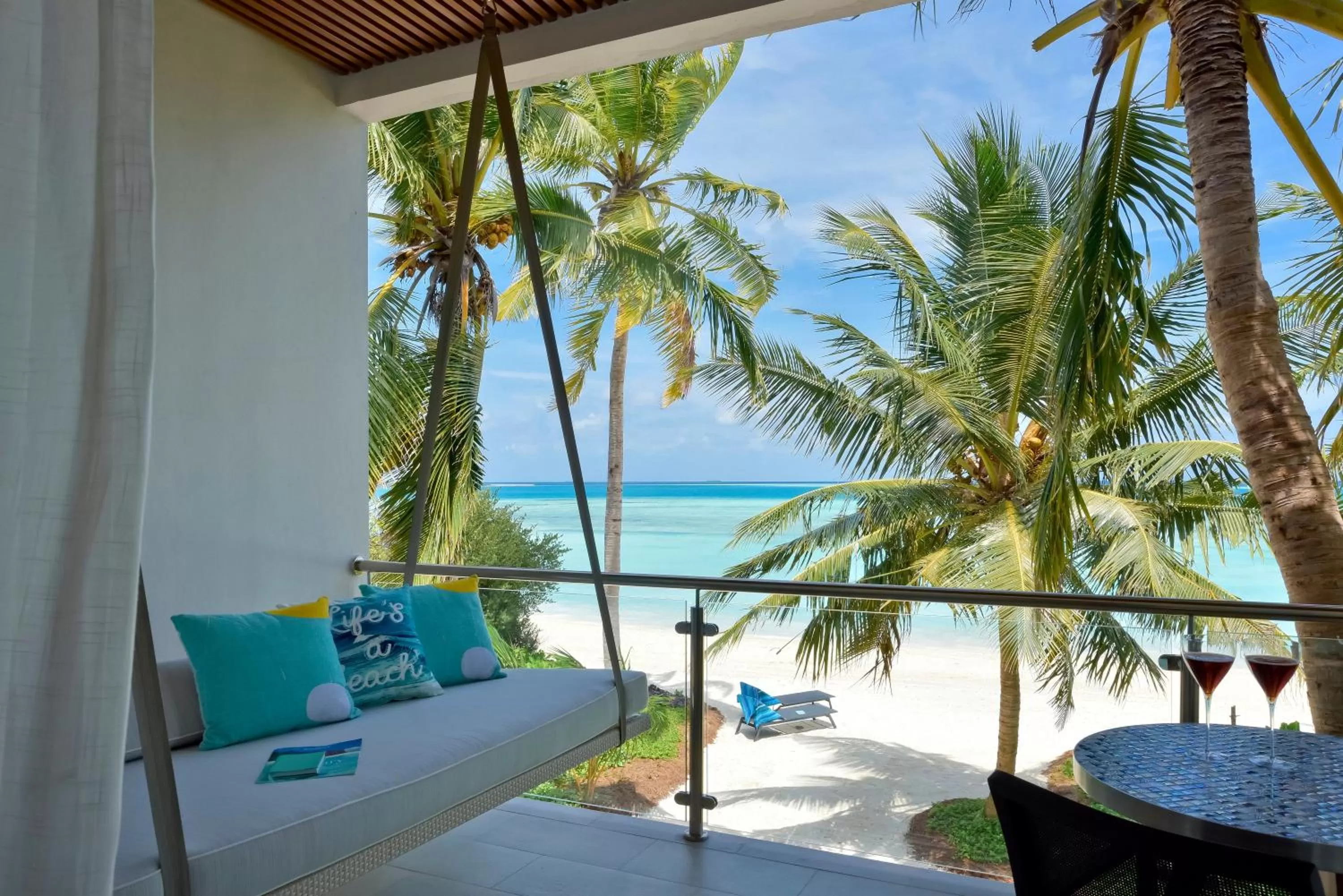 Balcony/Terrace in Kandima Maldives - 50 Percent Off Return Domestic Flights for stays of 4 nights or more between 11th April 2026 to 31st October 2026