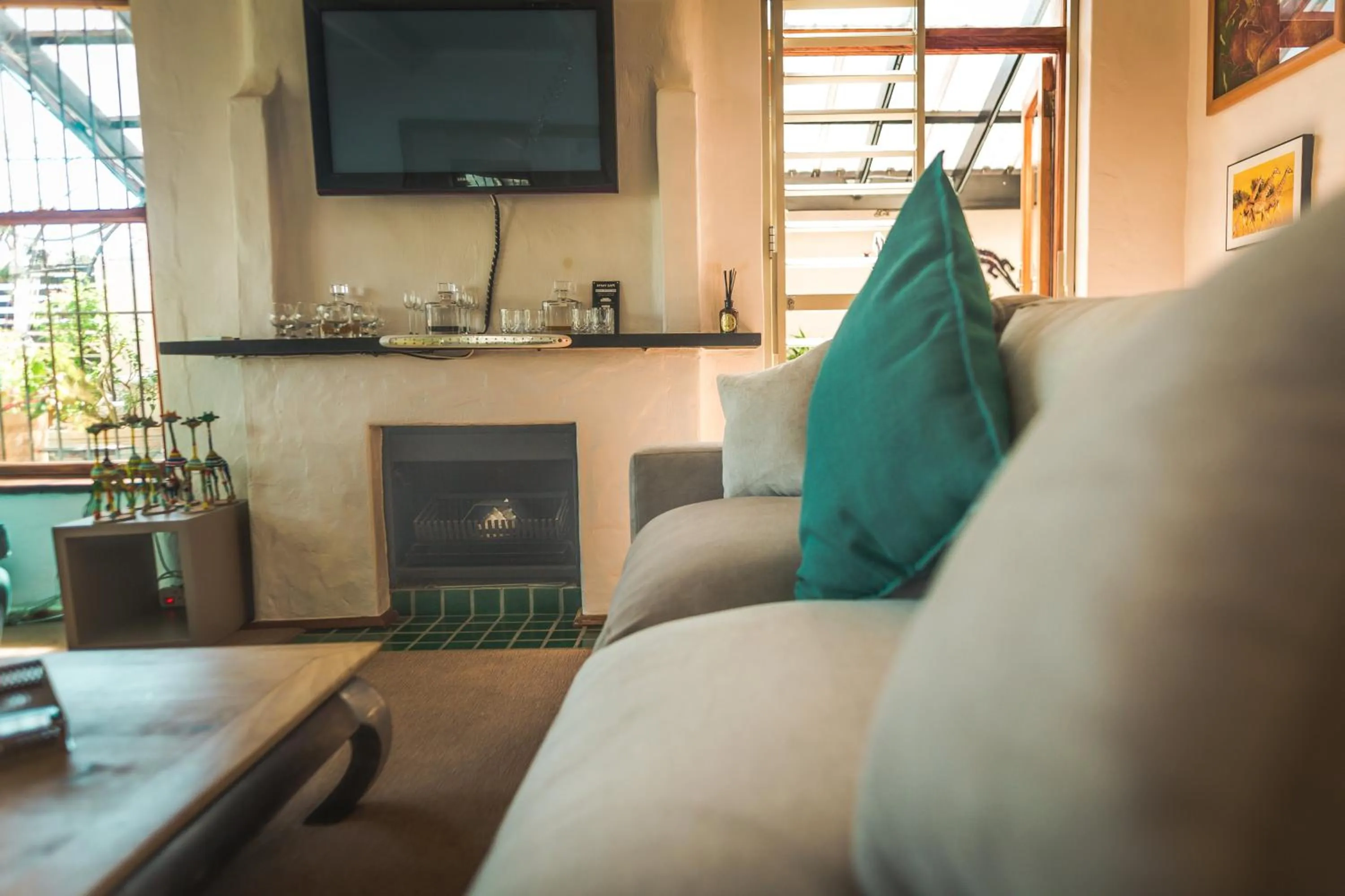 Living room in Point B Guest House -Sustainable Solar Energy