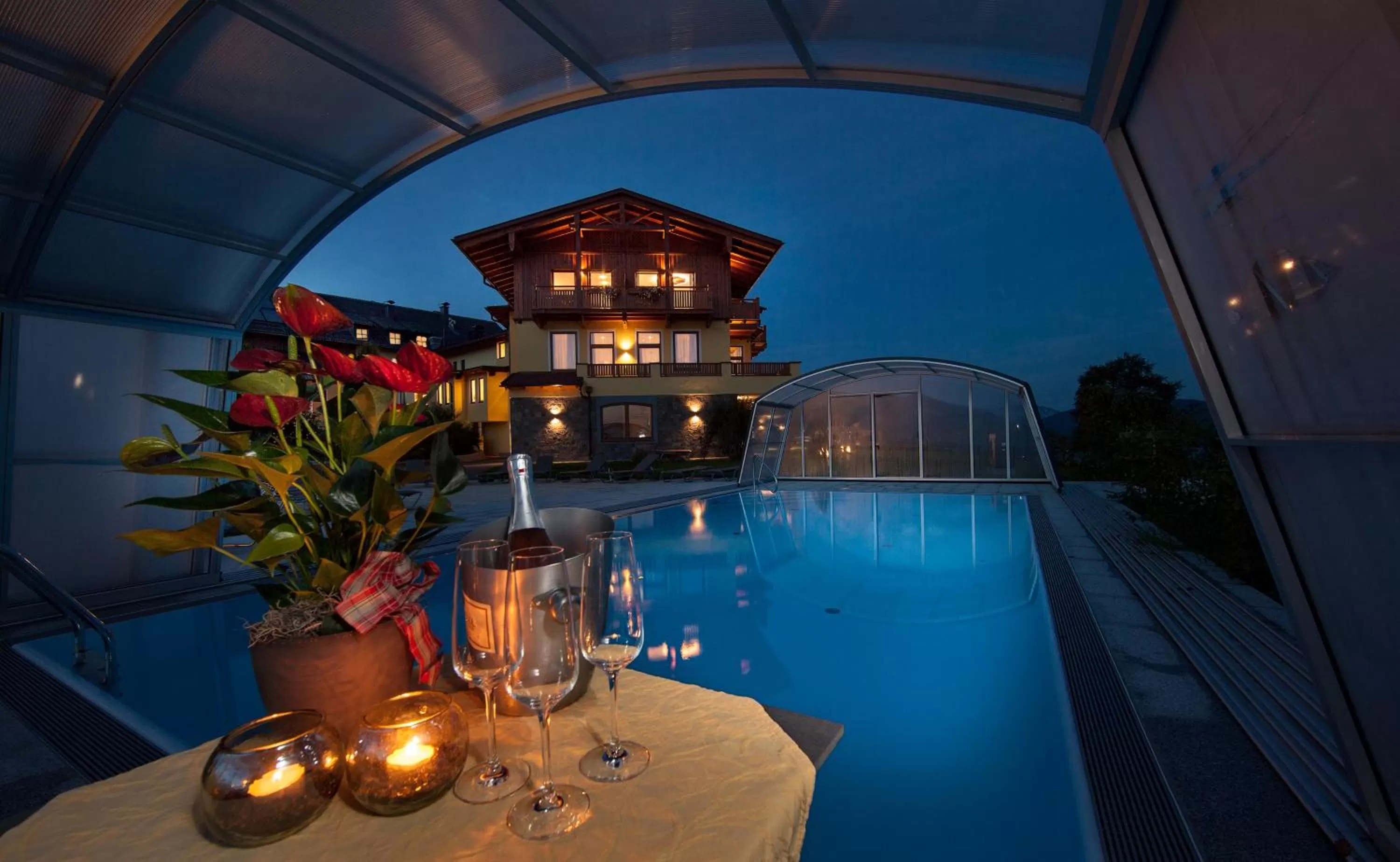 Swimming pool in Panorama Hotel Gasthof Leidingerhof