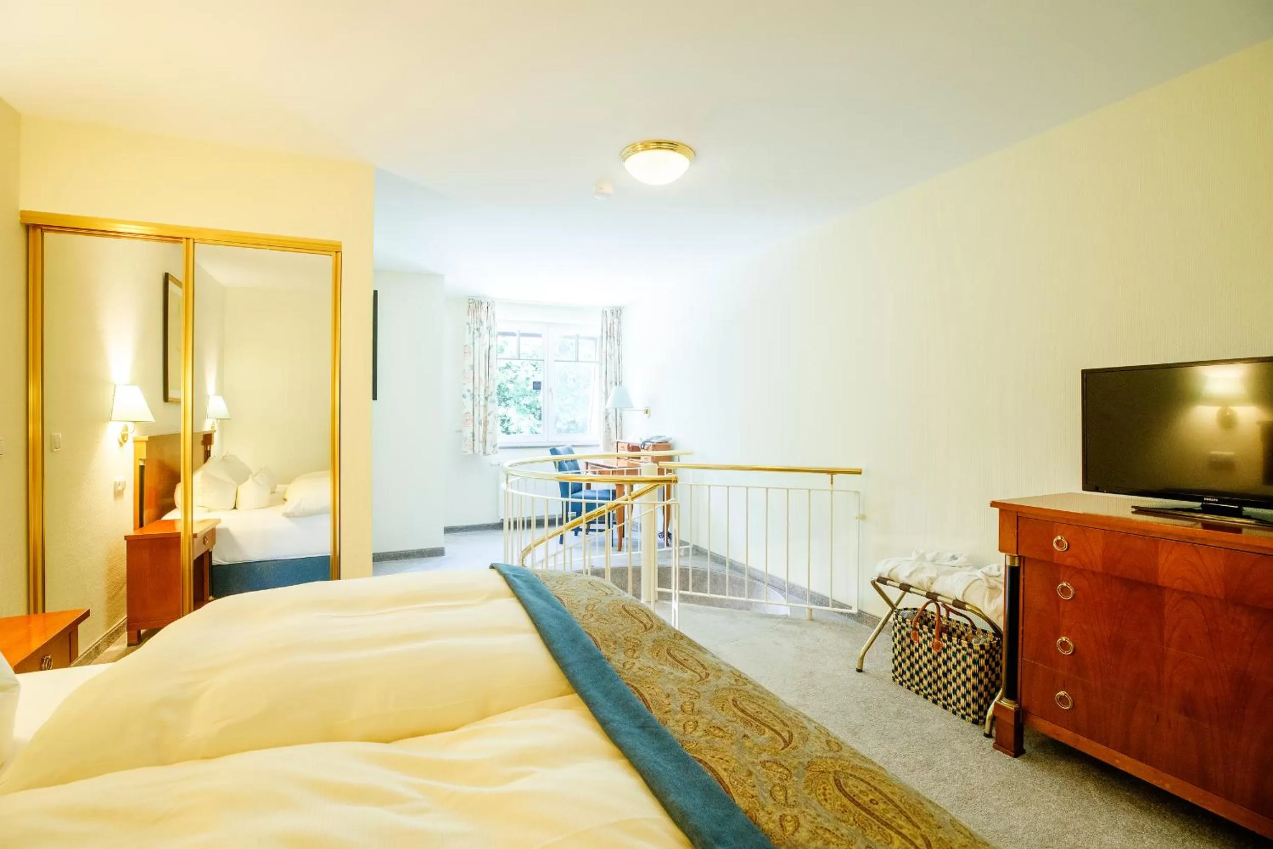 Bedroom, Bed in Kurhaus am Inselsee