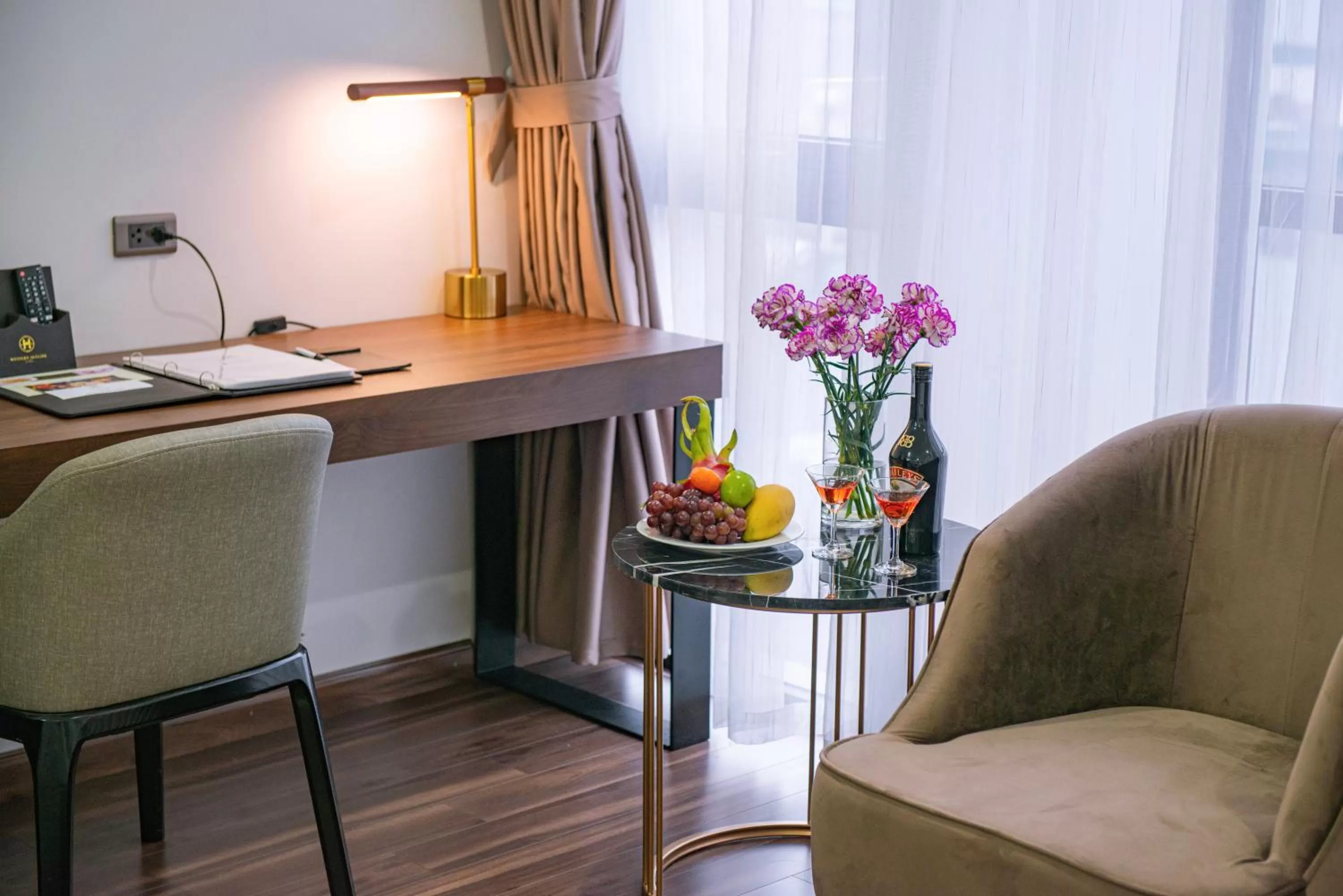 Seating area in Western Skyline Hotel