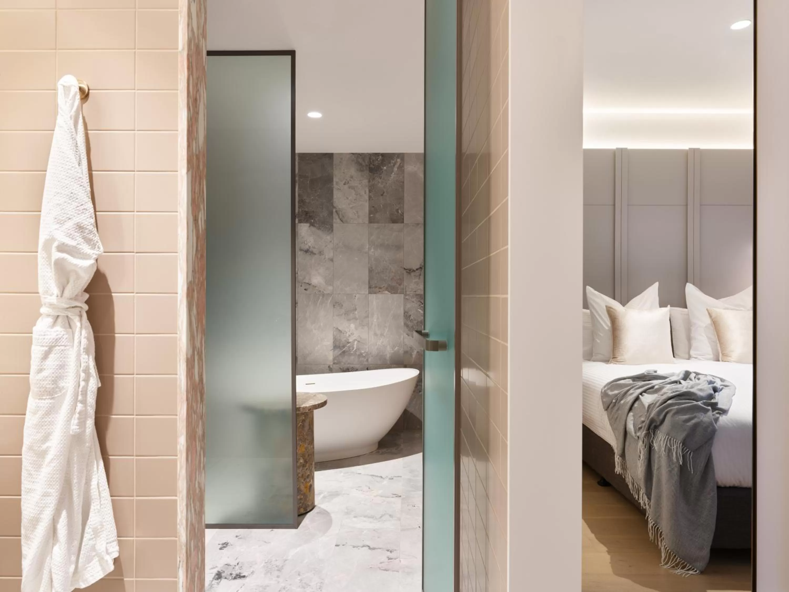 Bathroom, Bed in The Porter House Hotel Sydney - MGallery