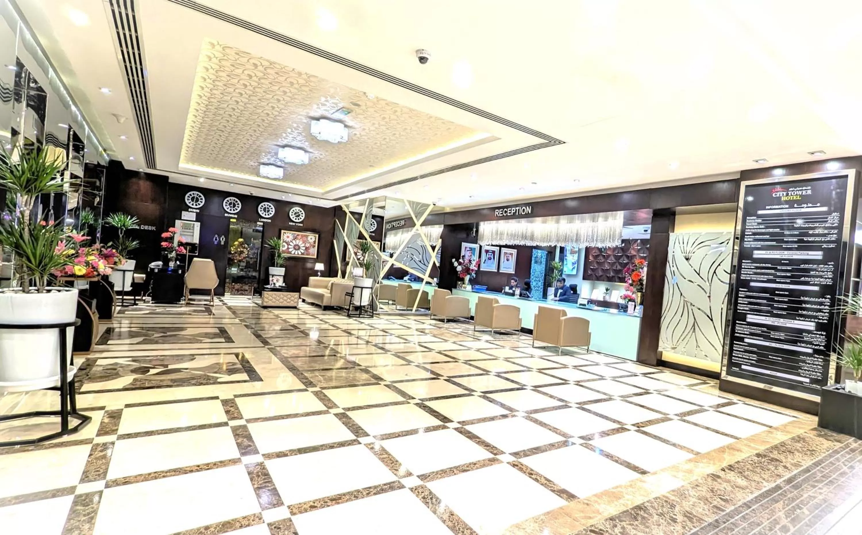 Lobby or reception in City Tower Hotel